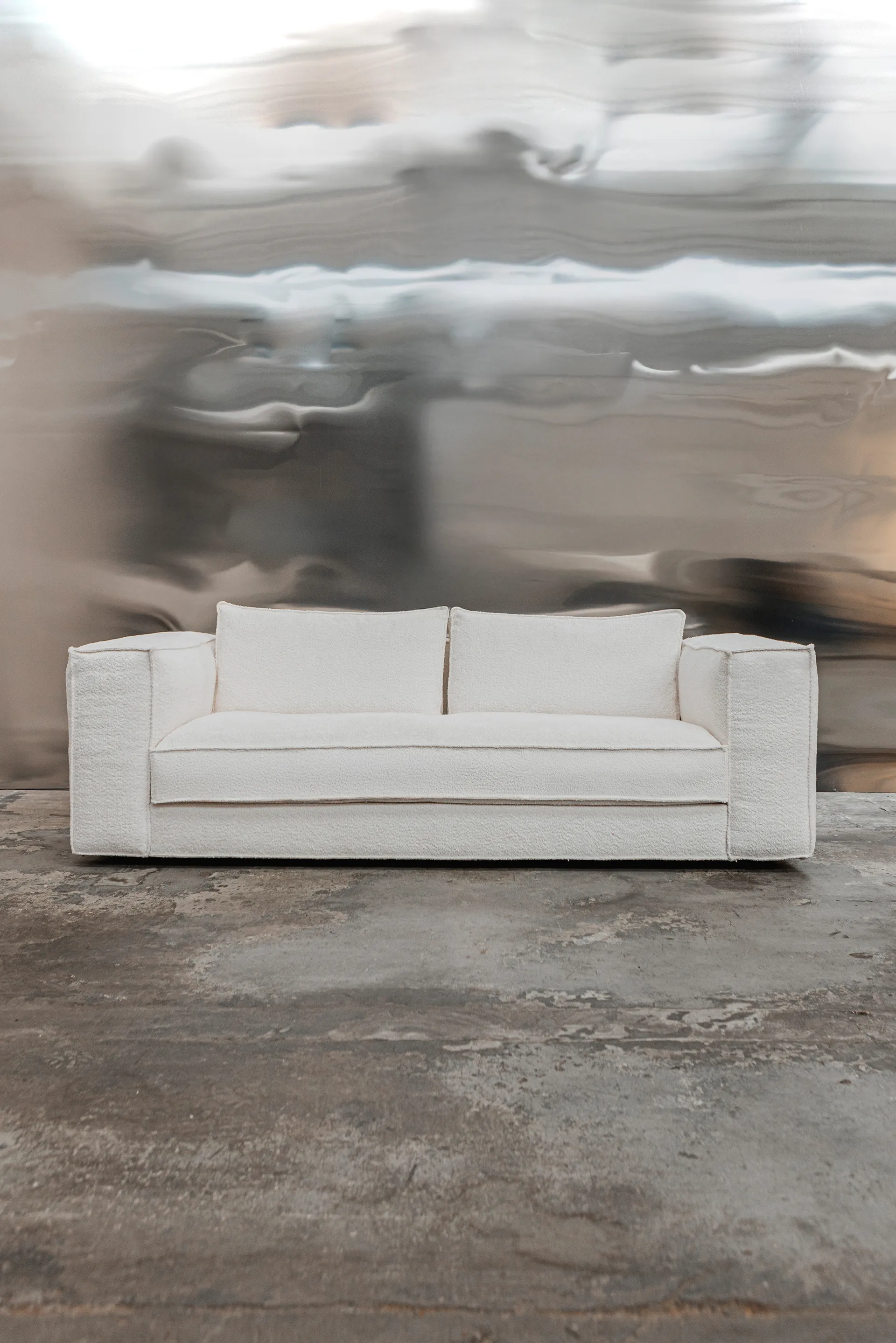 Klinge sofa, Bouclé soft off-white Tinted
