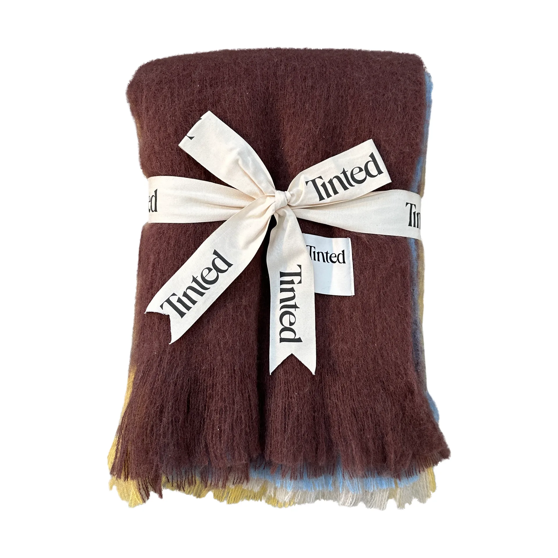 Lovstrand ullpledd 130x170 cm, Brown-multi Tinted