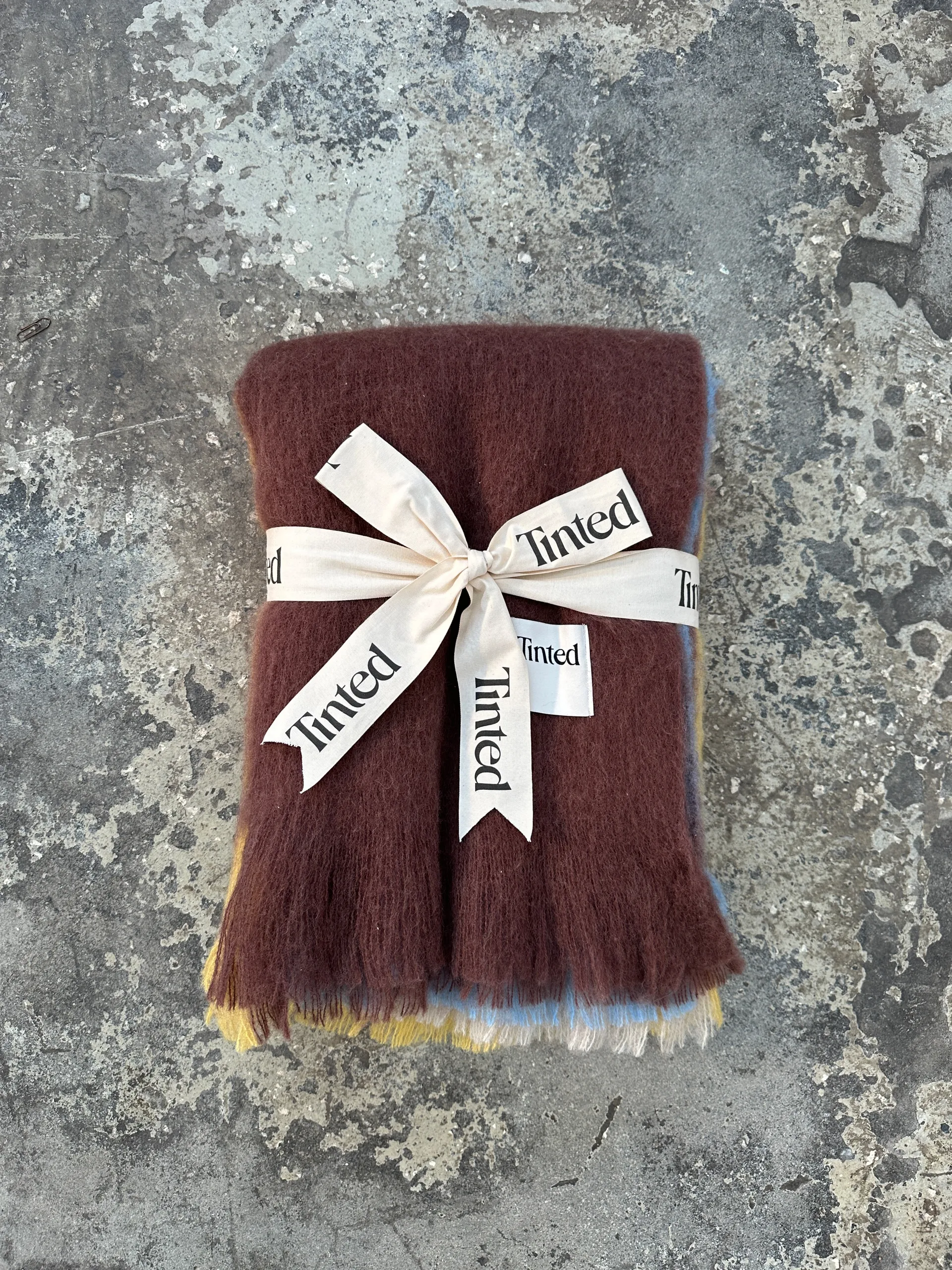 Lovstrand ullpledd 130x170 cm, Brown-multi Tinted