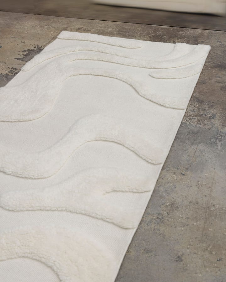 Norlander gangteppe ull 80x250 cm, White Tinted