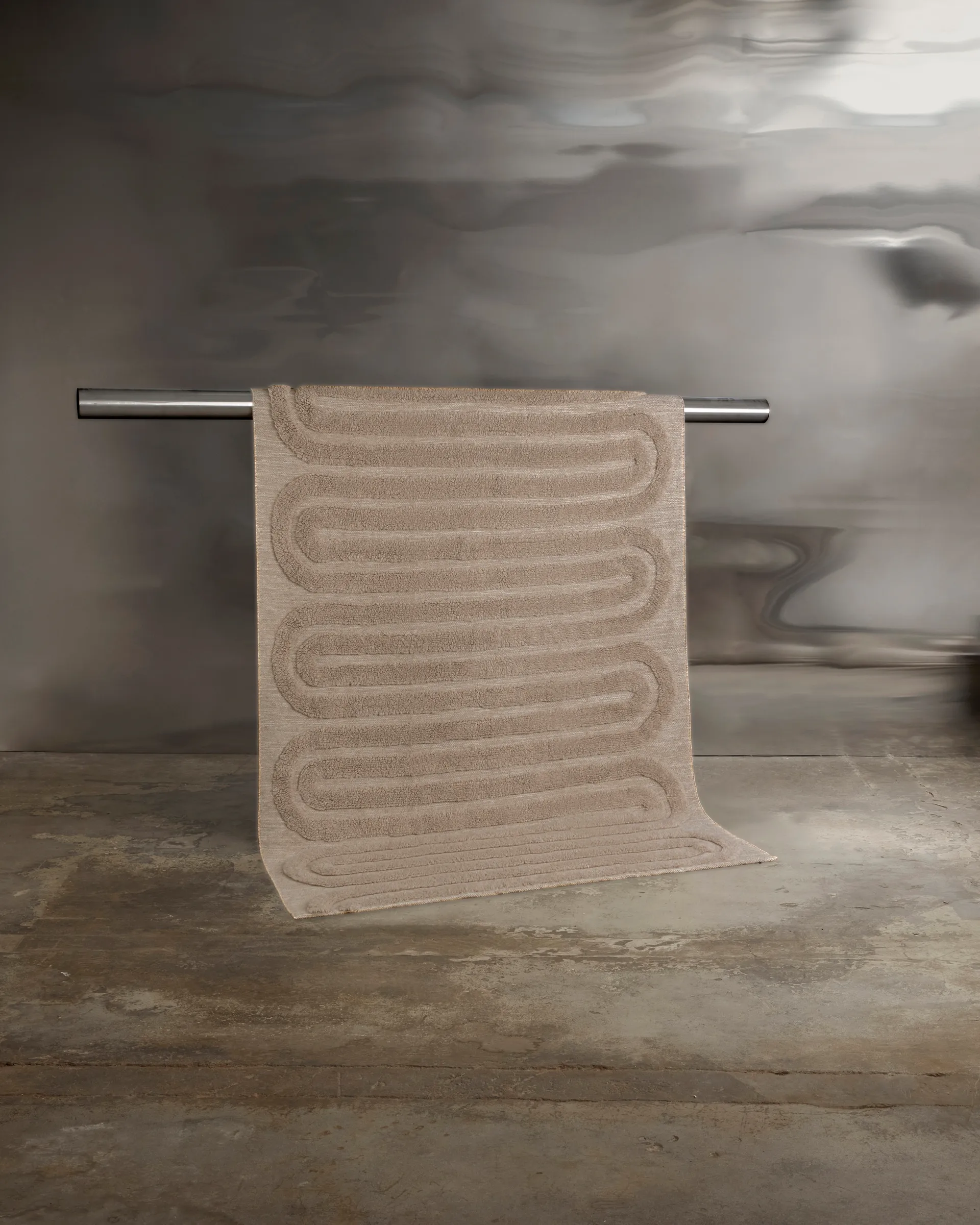 Riklund ullteppe 160x230 cm, Beige-melange Tinted