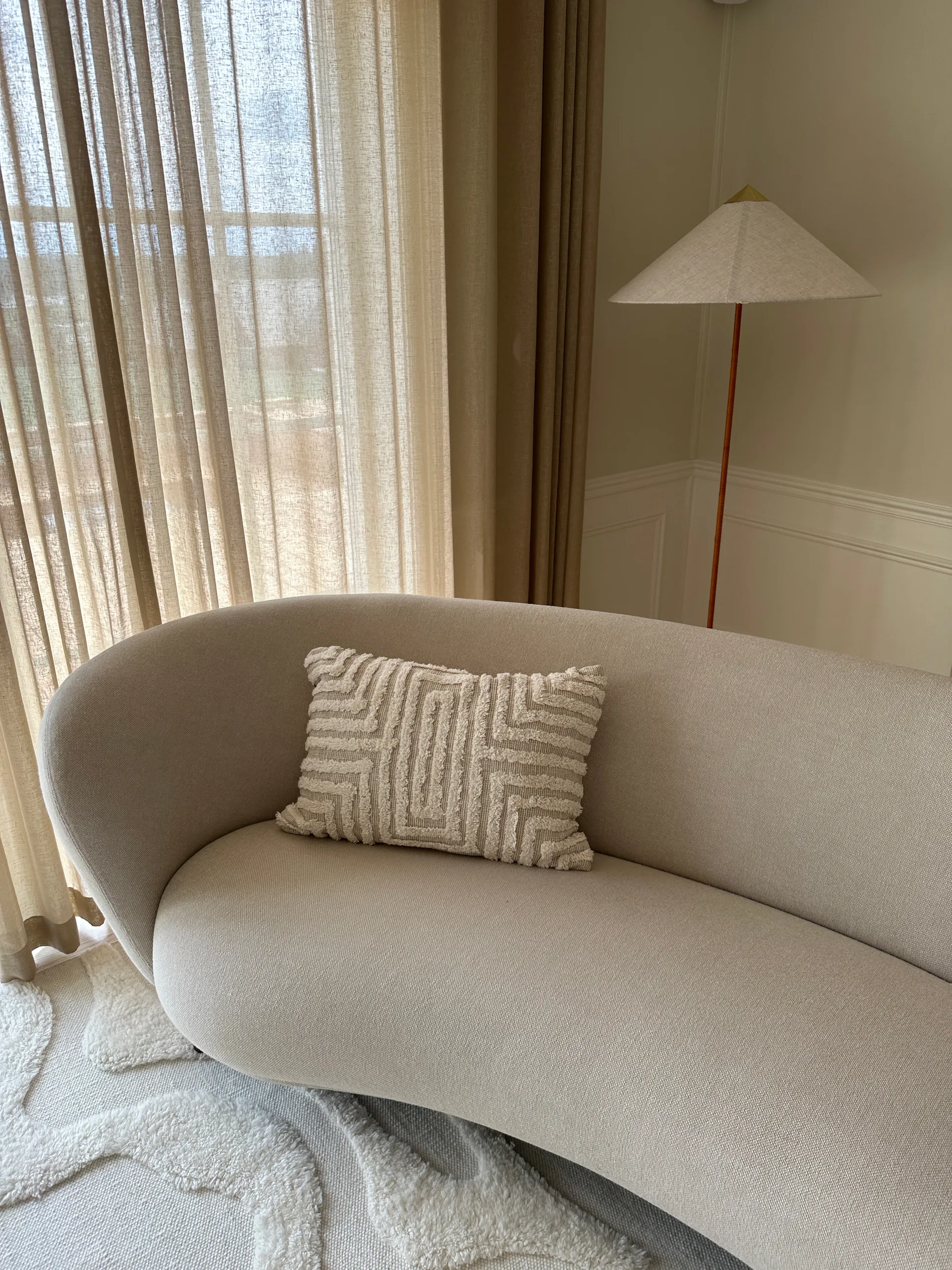 Telin pute 30x50 cm, Offwhite Tinted