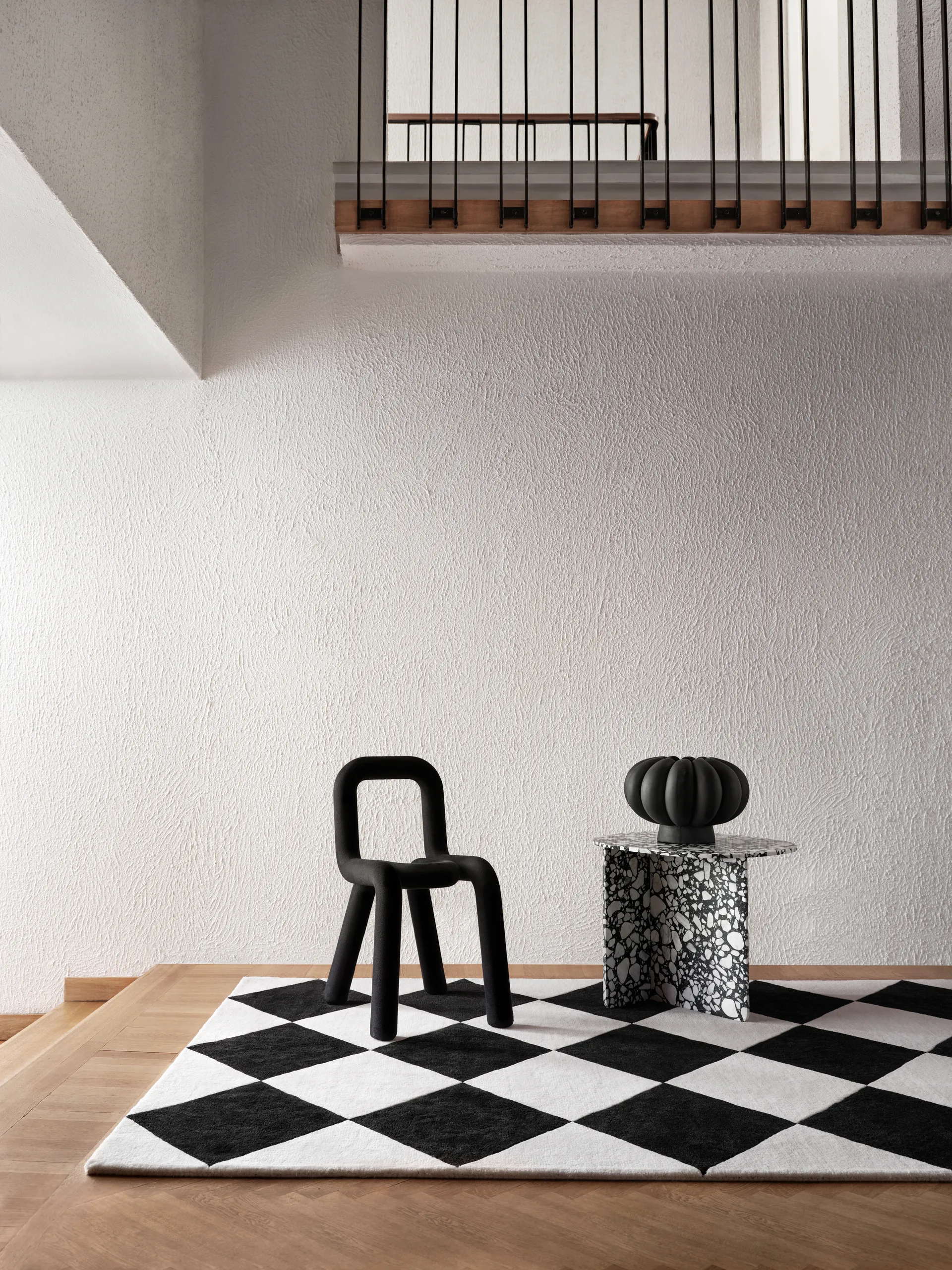 Tenman ullteppe 200x300 cm, Black-white Tinted