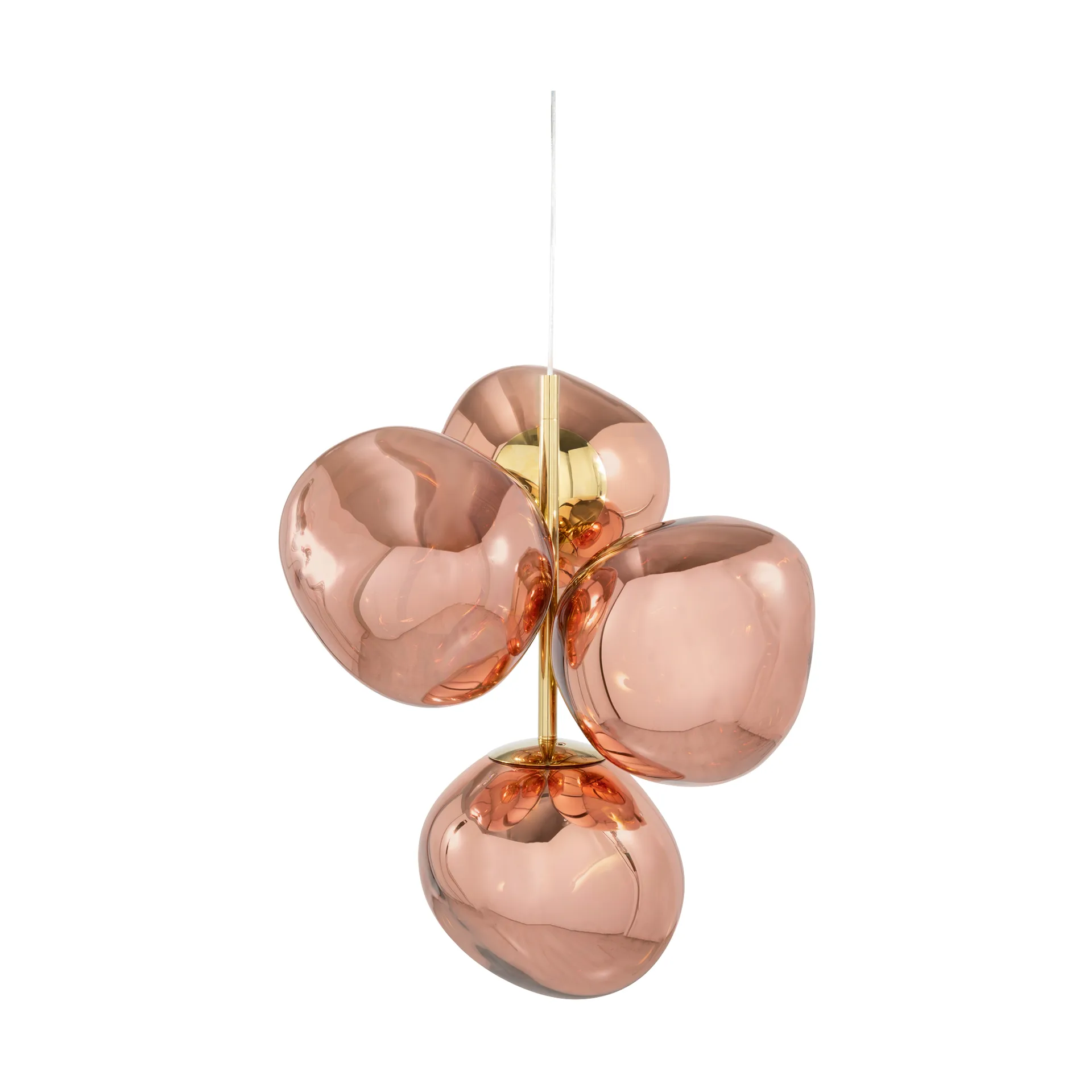 Melt Chandelier mini takkrone LED 63,4 cm, Copper Tom Dixon