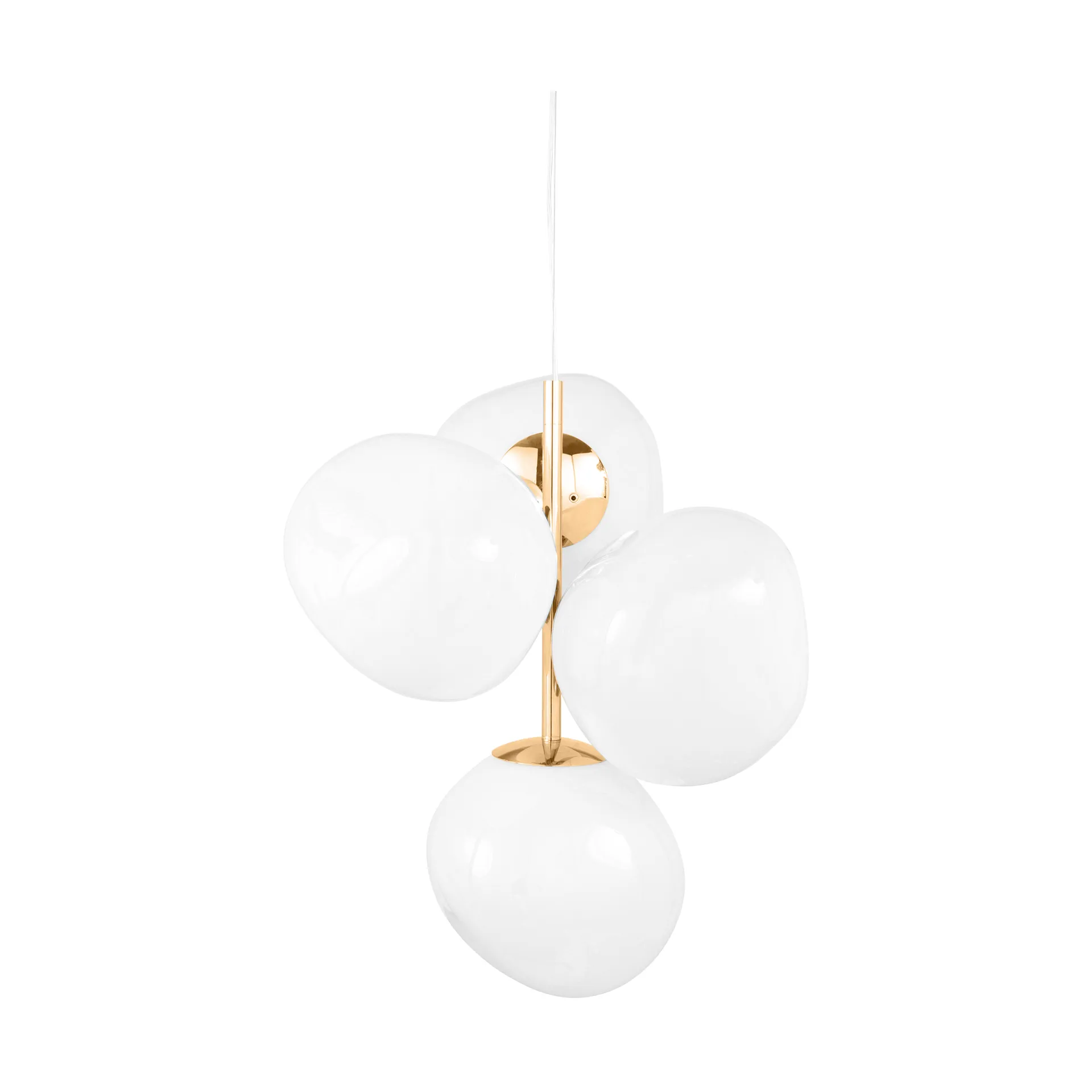 Melt Chandelier mini takkrone LED 63,4 cm, Opal-gold Tom Dixon
