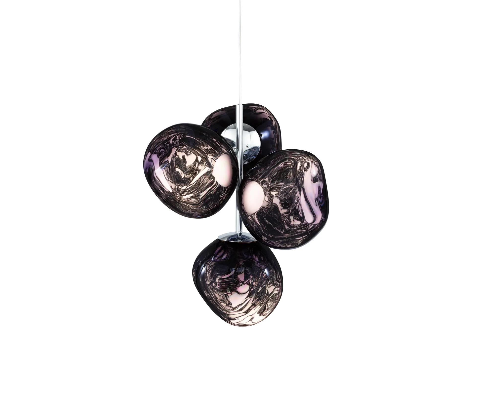 Melt Chandelier mini takkrone LED 63,4 cm, Smoke Tom Dixon