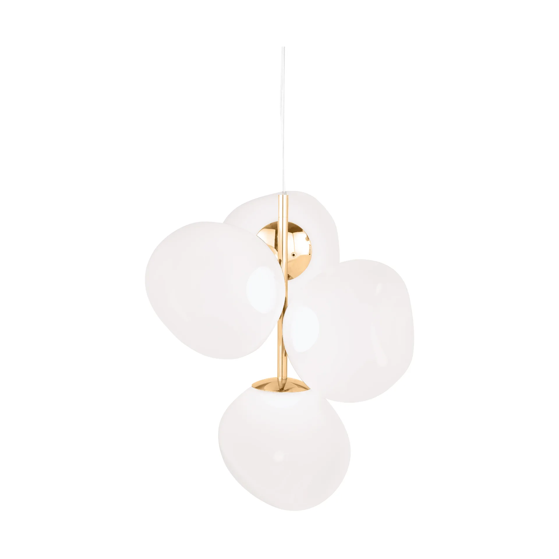 Melt Chandelier small takkrone LED 103 cm, Opal-gold Tom Dixon