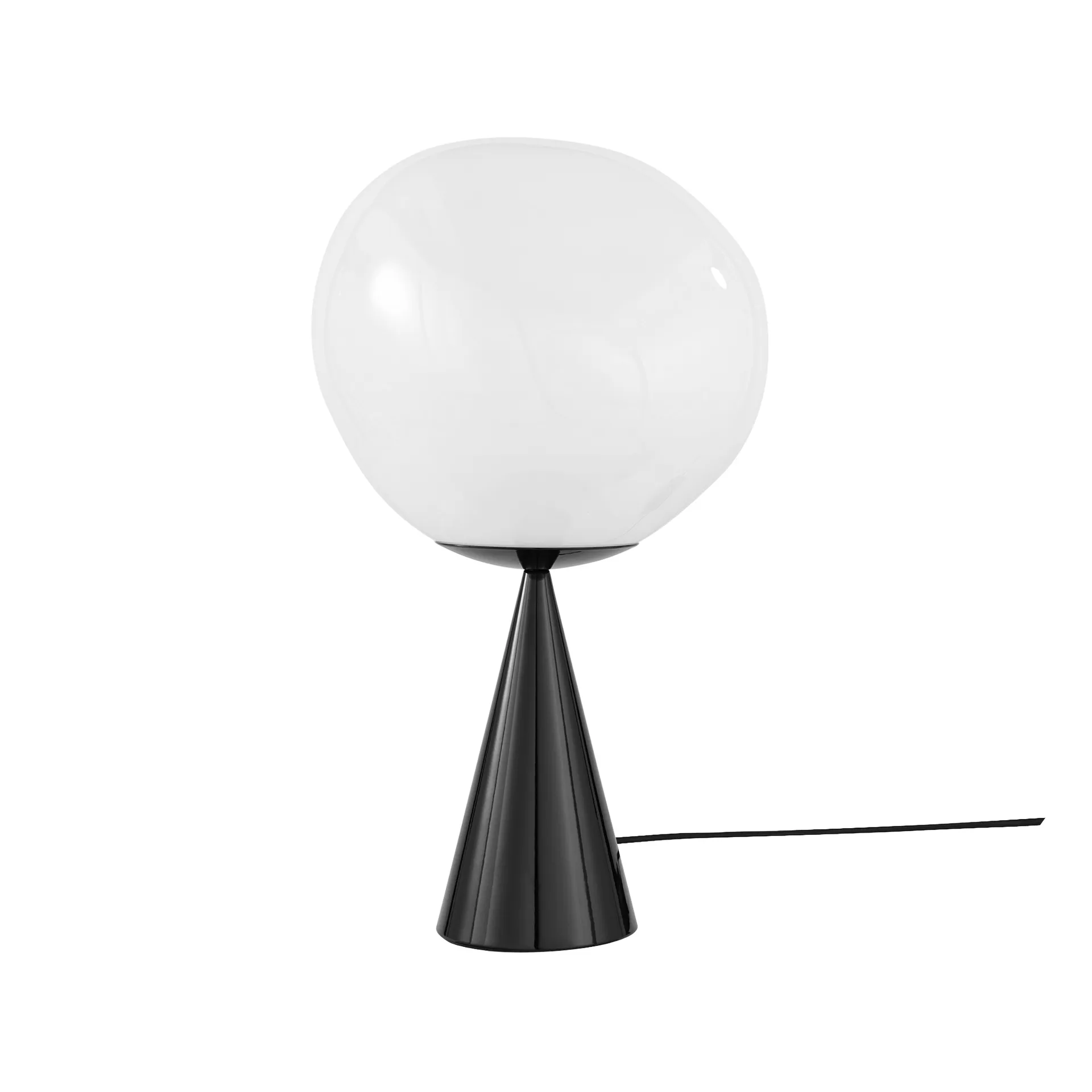 Melt Cone fat bordlampe LED 46,5 cm, Opal-black Tom Dixon