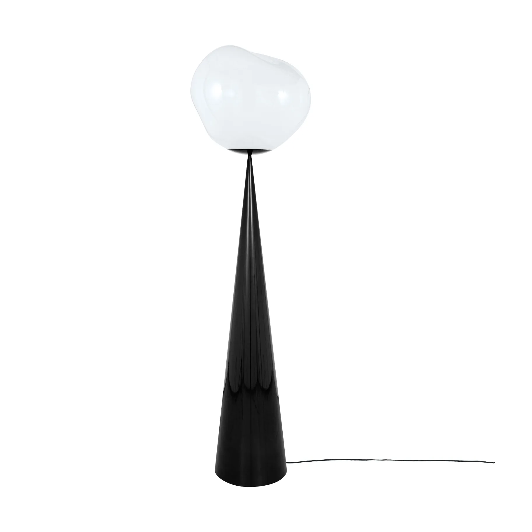 Melt Cone fat gulvlampe LED 174,5 cm, Opal-black Tom Dixon