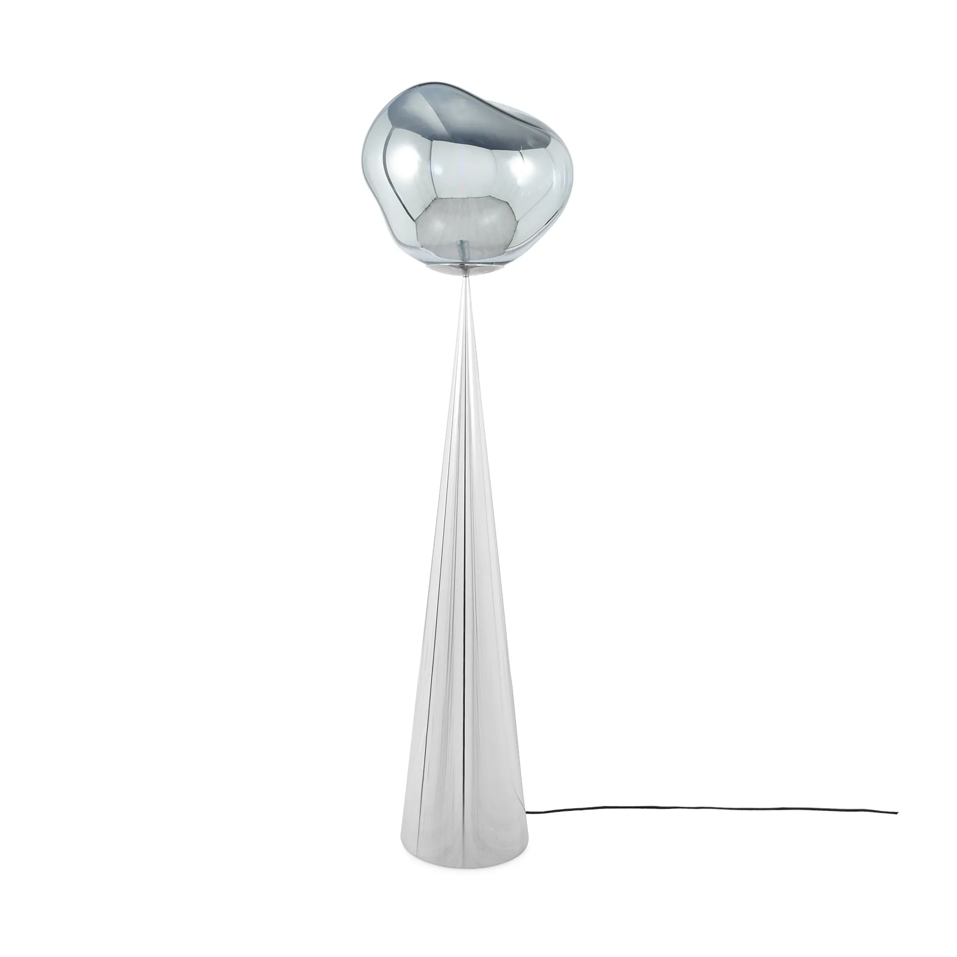 Melt Cone fat gulvlampe LED 174,5 cm, Silver-silver Tom Dixon