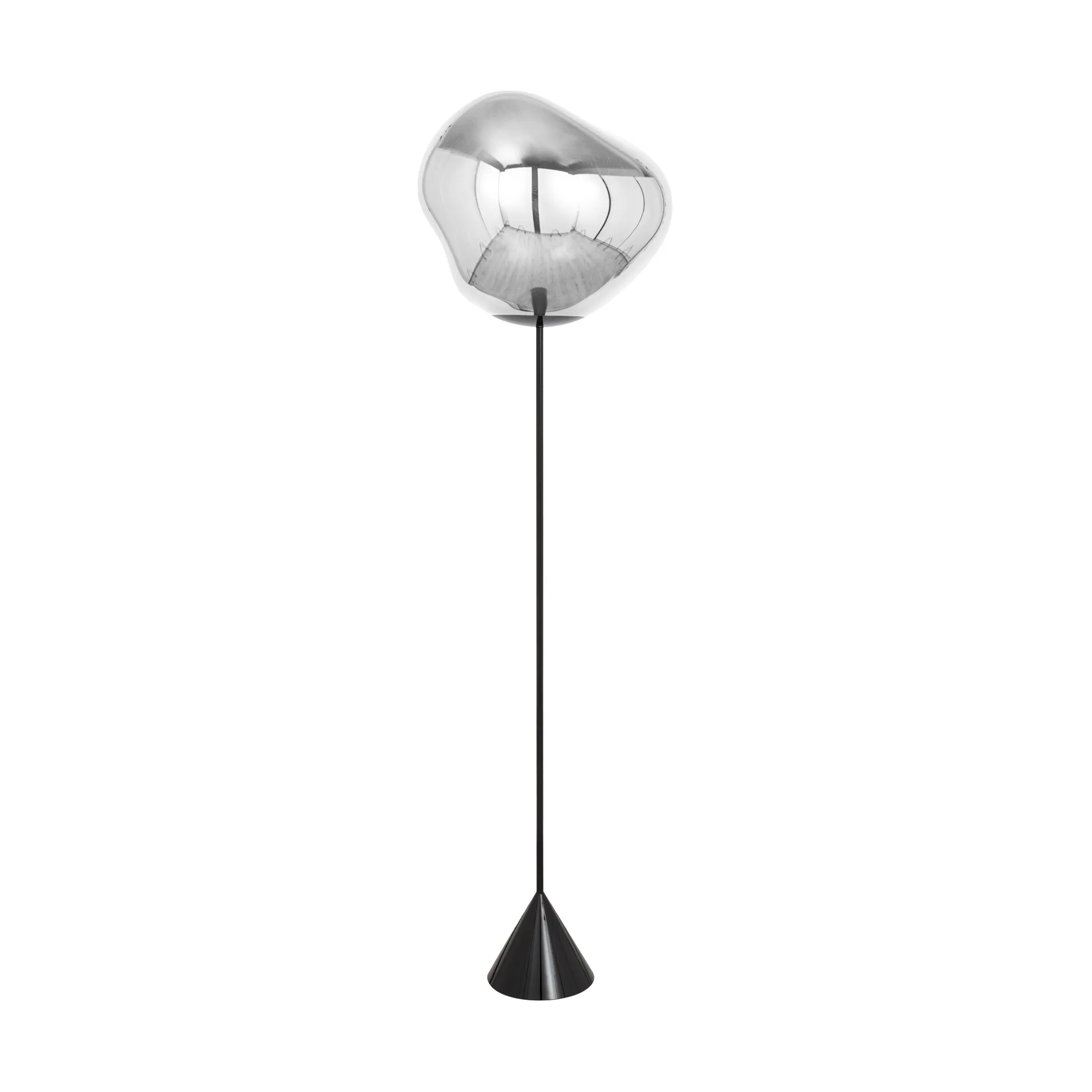 Melt Cone slim gulvlampe LED 180 cm, Silver Tom Dixon