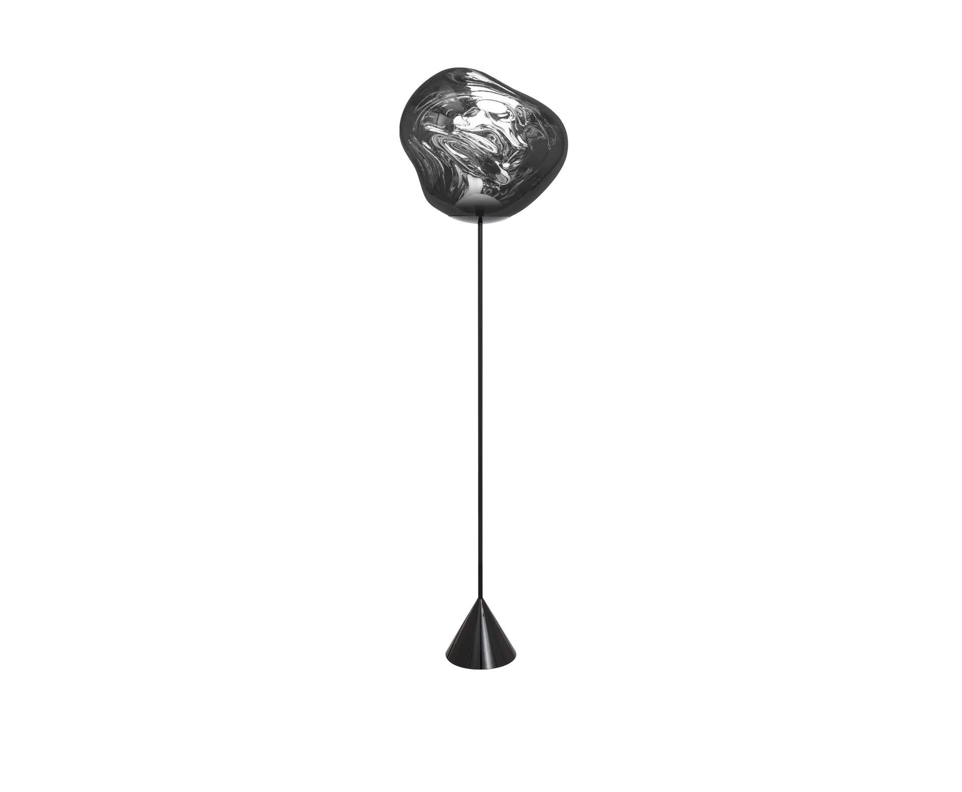 Melt Cone slim gulvlampe LED 180 cm, Silver Tom Dixon
