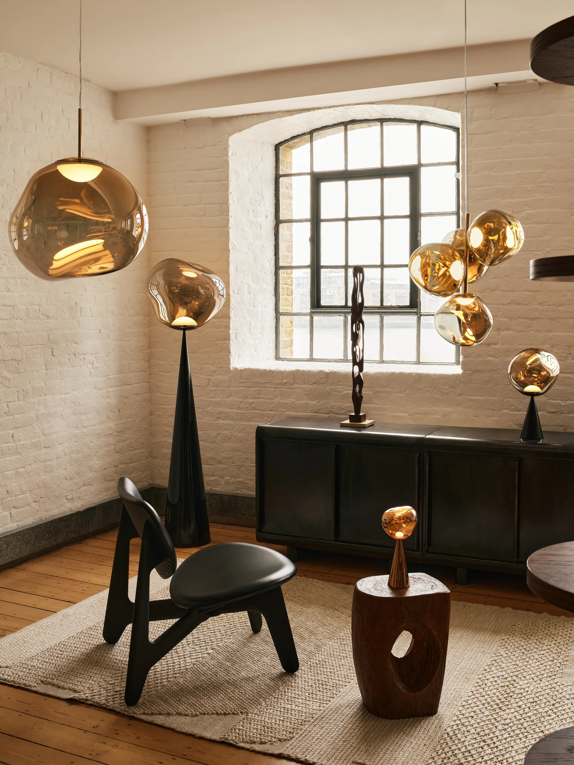 Melt pendel LED, Bronze, mini 27x28 cm Tom Dixon
