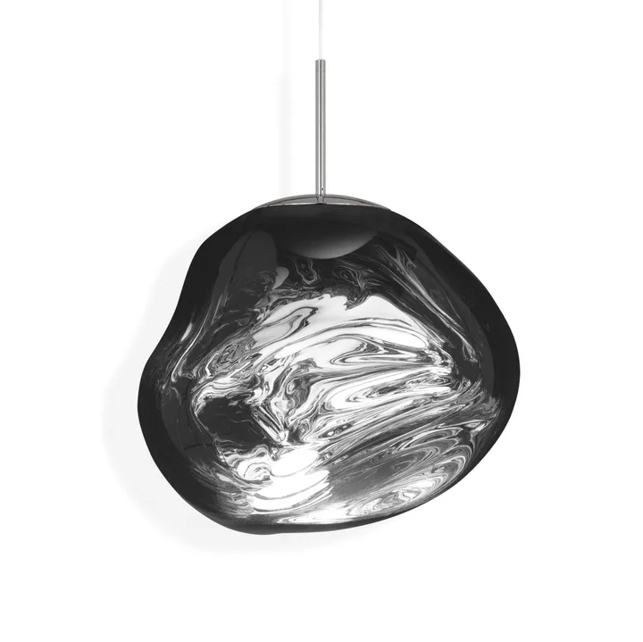 Melt pendel LED - Chrome, medium 50x50 cm - Tom Dixon