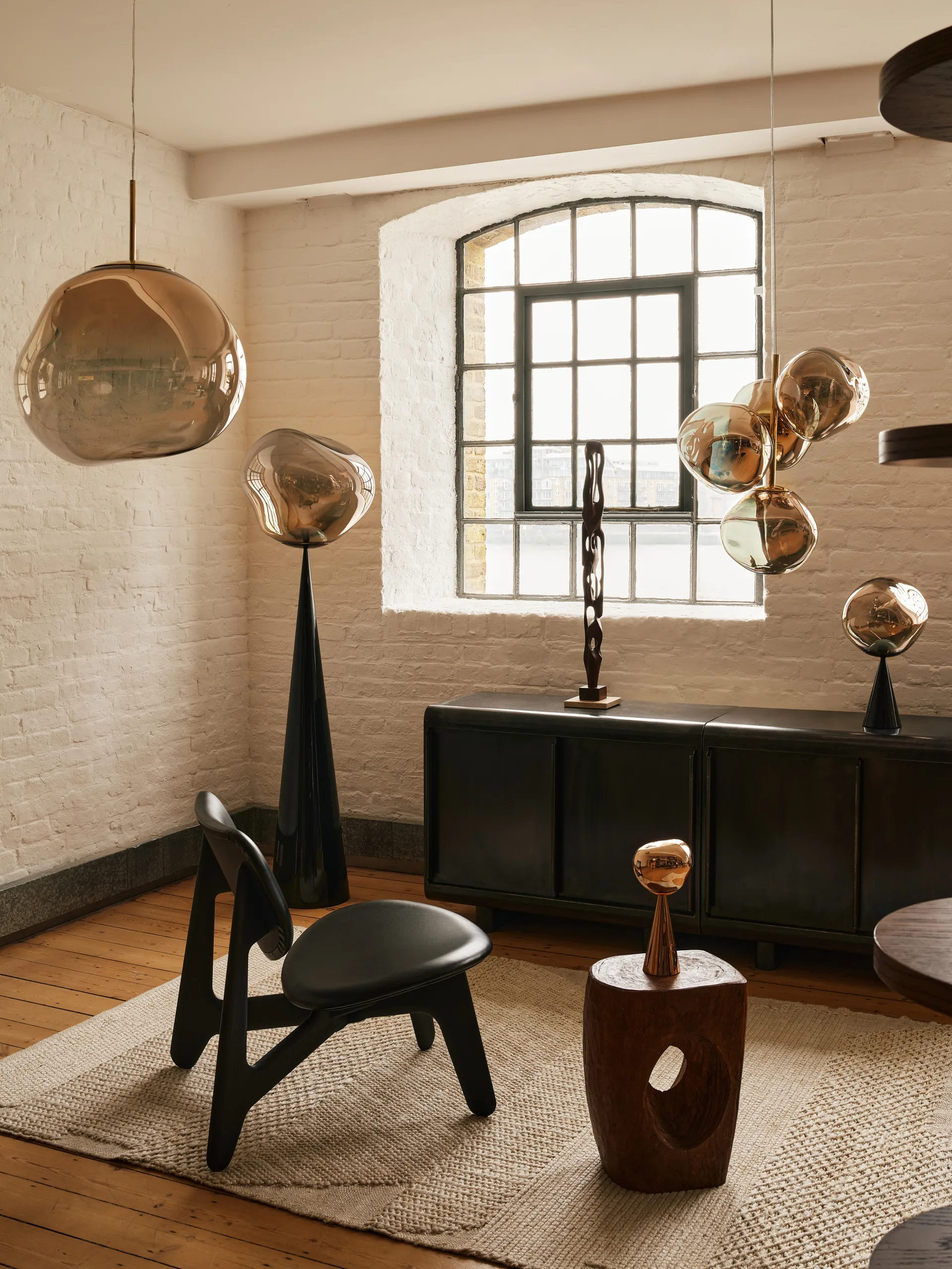 Melt Portable LED bordlampe 28,5 cm, Bronse Tom Dixon