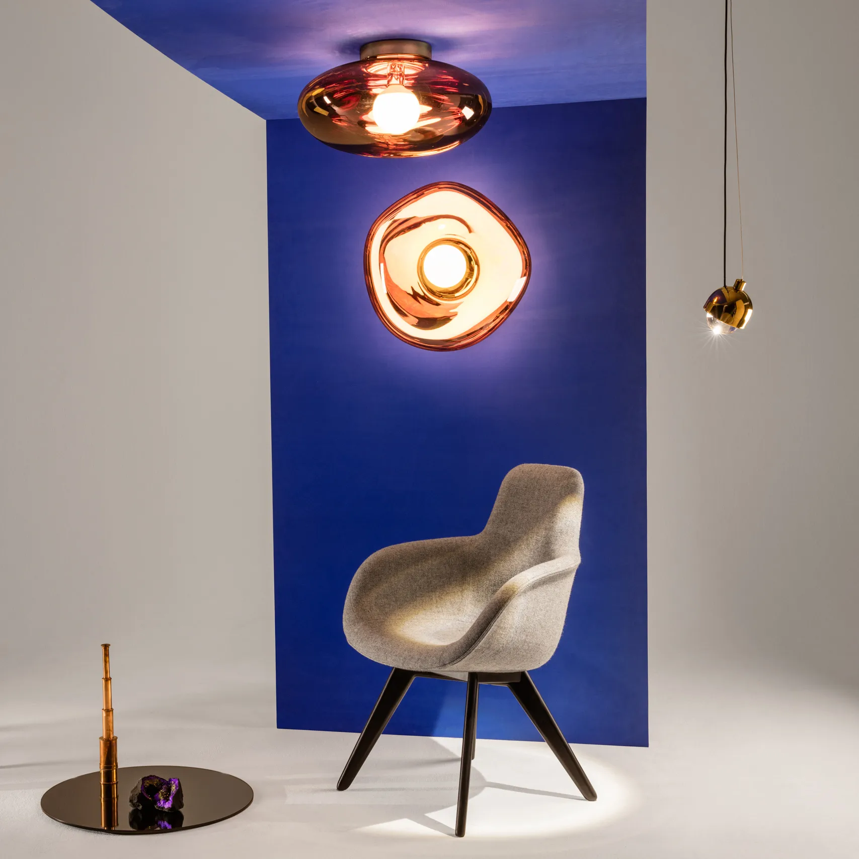 Melt Surface vegg- og taklampe LED, Kobber Tom Dixon