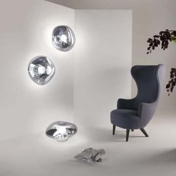 Melt Surface vegg- og taklampe LED - Krom - Tom Dixon