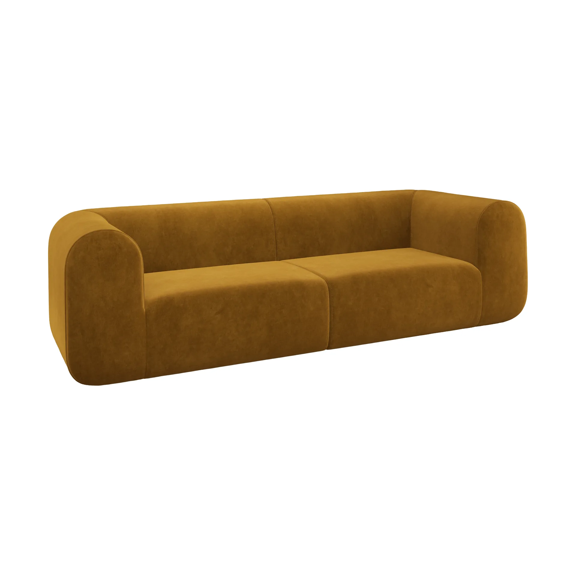 Plump modulsofa, Gold royal velvet, 3-seter Tom Dixon
