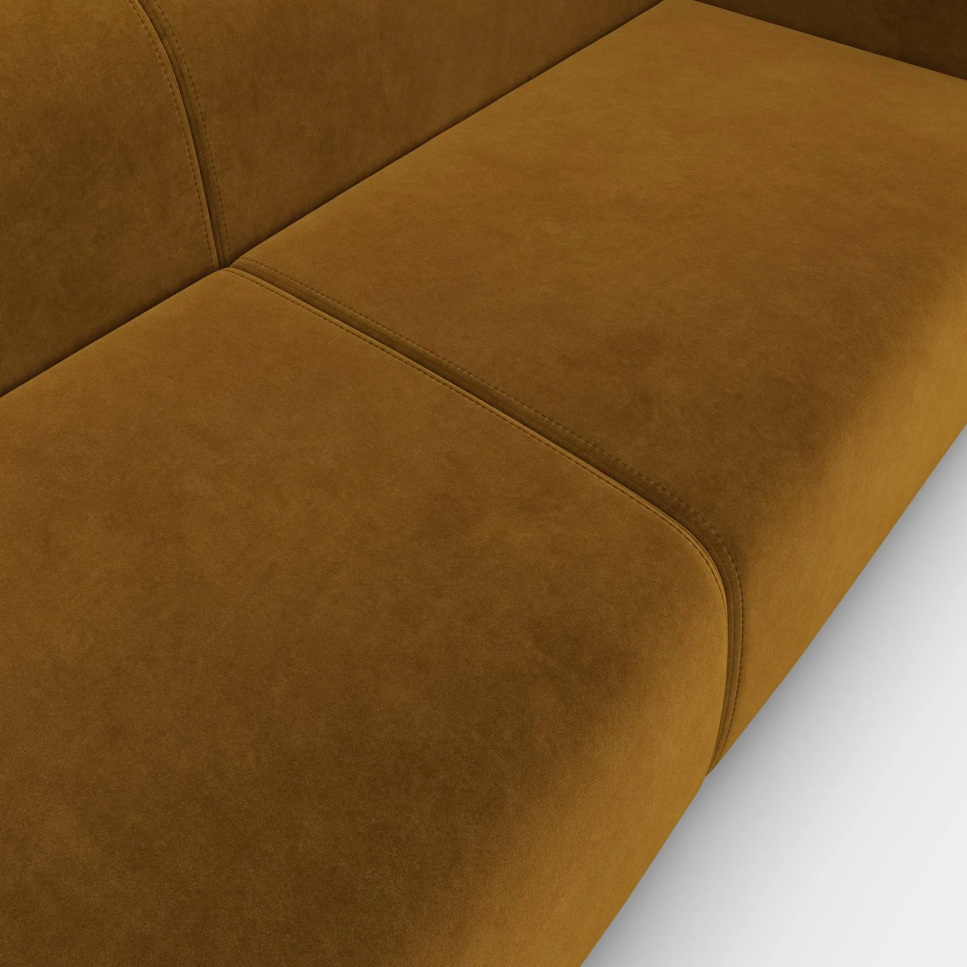 Plump modulsofa, Gold royal velvet, 3-seter Tom Dixon