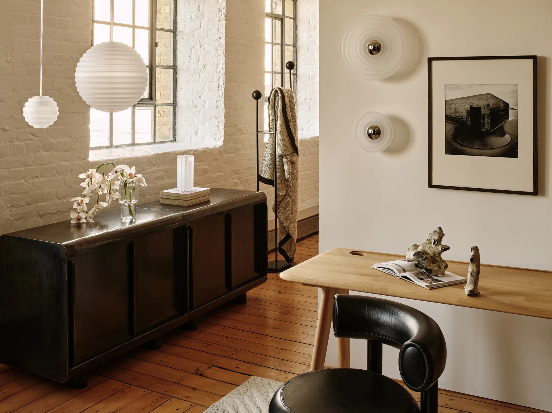 Press Surface vegglampe large LED 35 cm, Frostet Tom Dixon