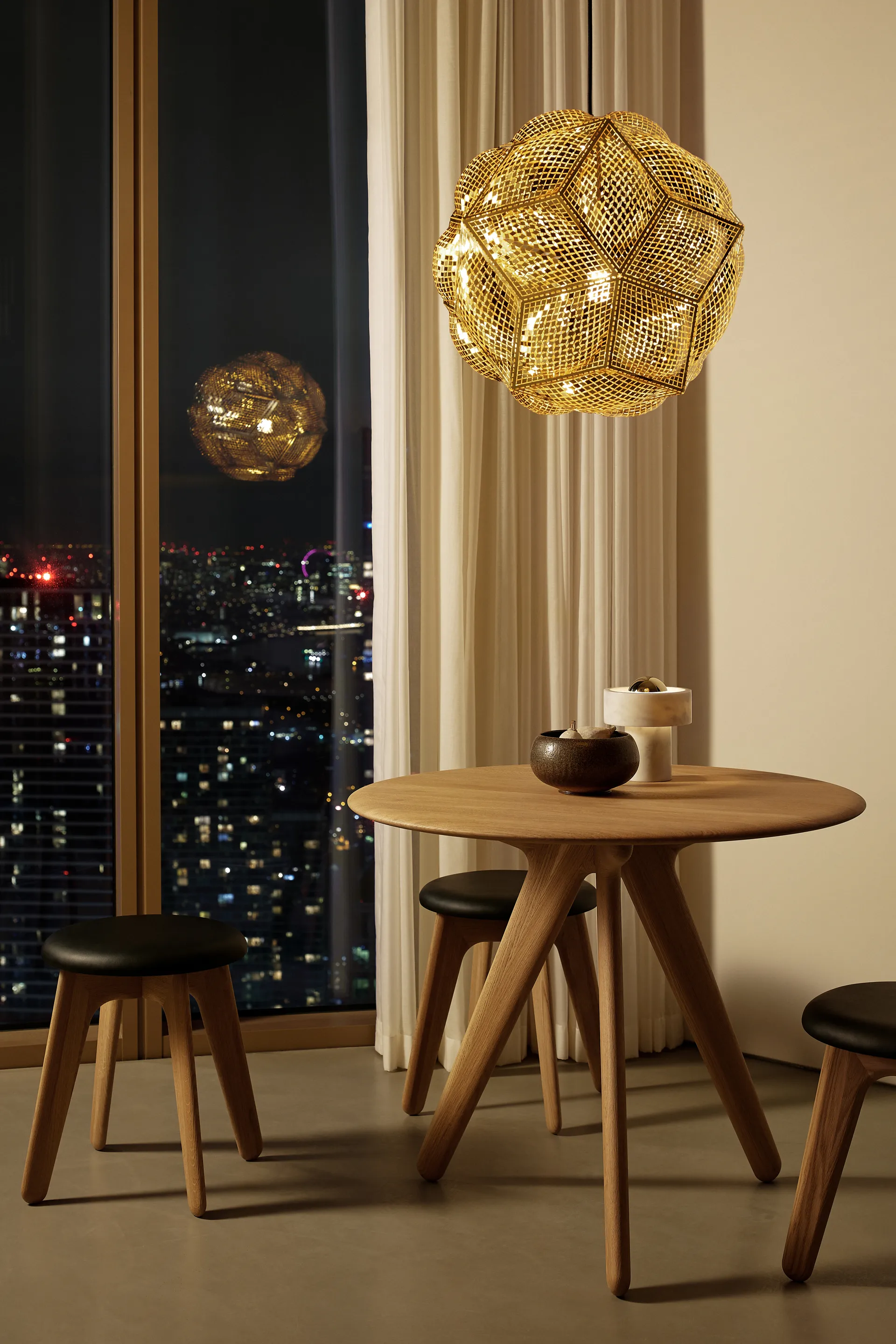 Puff Pendant takpendel Ø 45 cm, Messing Tom Dixon