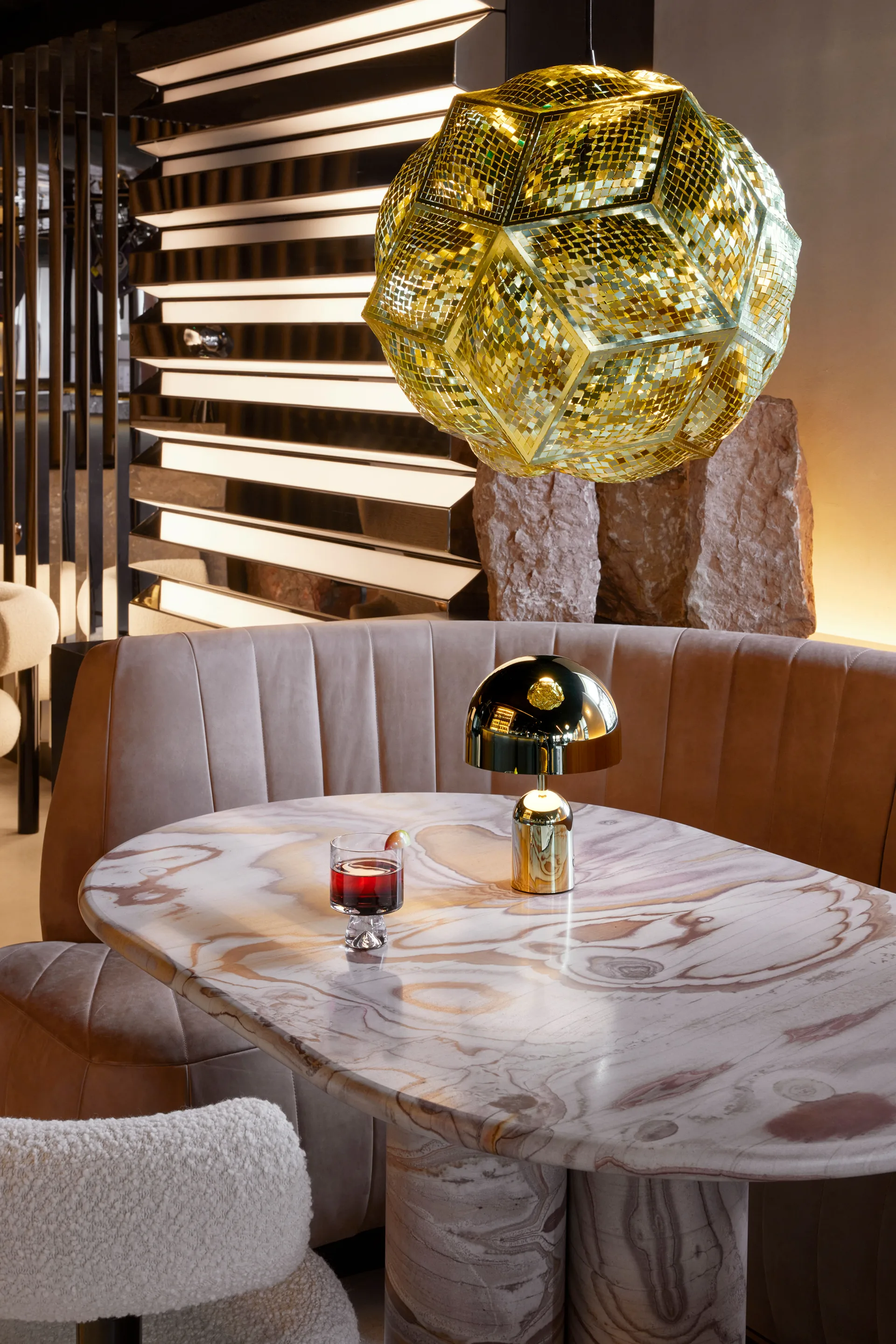 Puff Pendant takpendel Ø 45 cm, Messing Tom Dixon