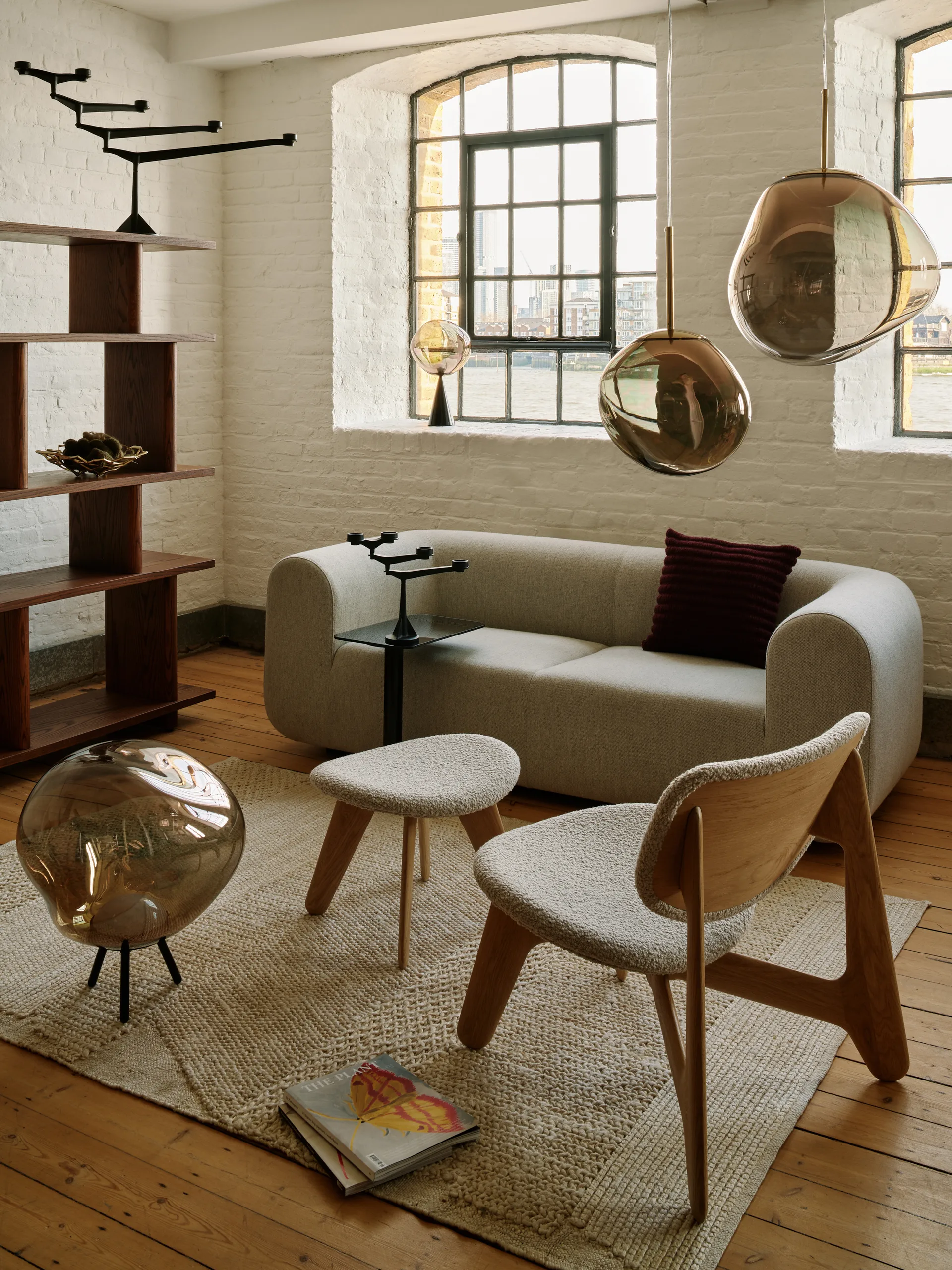 Ridge pute 45x45 cm, Burgundy Tom Dixon