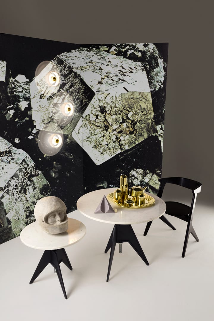 Skrue sidebord Ø60 cm, White marble-cast iron Tom Dixon