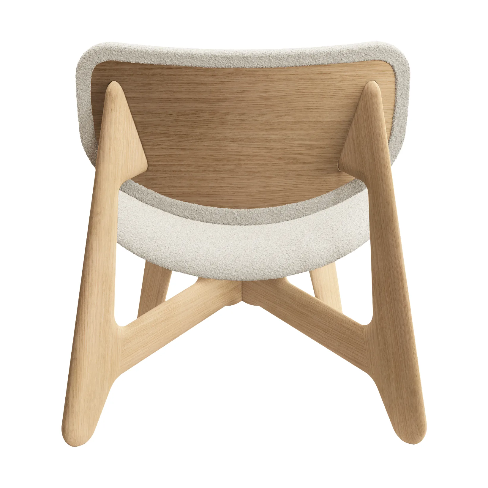 Slab loungestol polstret sete, Natural brushed oak-Elle 0200 CMHR Natural Tom Dixon