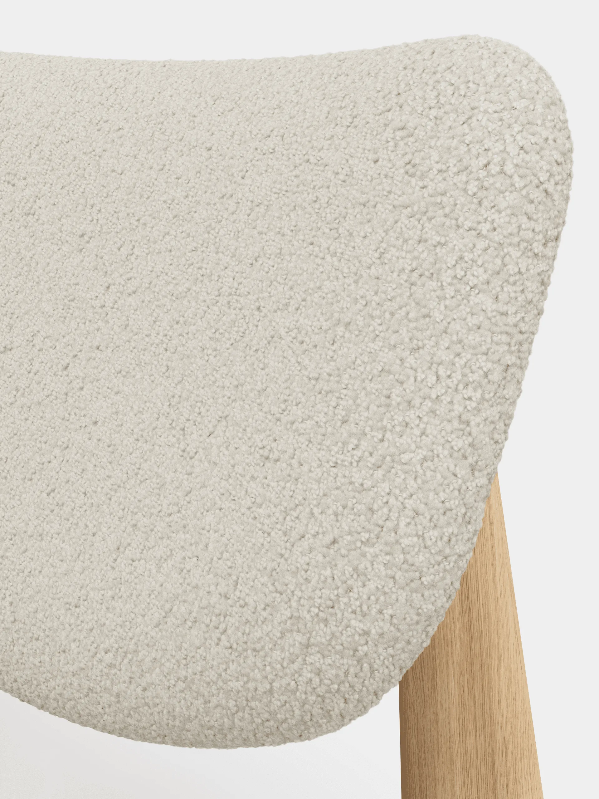 Slab loungestol polstret sete, Natural brushed oak-Elle 0200 CMHR Natural Tom Dixon