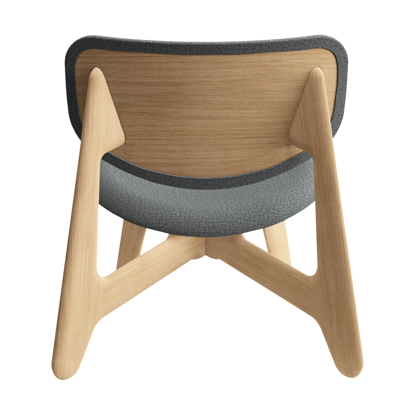 Slab loungestol polstret sete, Natural brushed oak-Hallingdal 0130 mid grey Tom Dixon