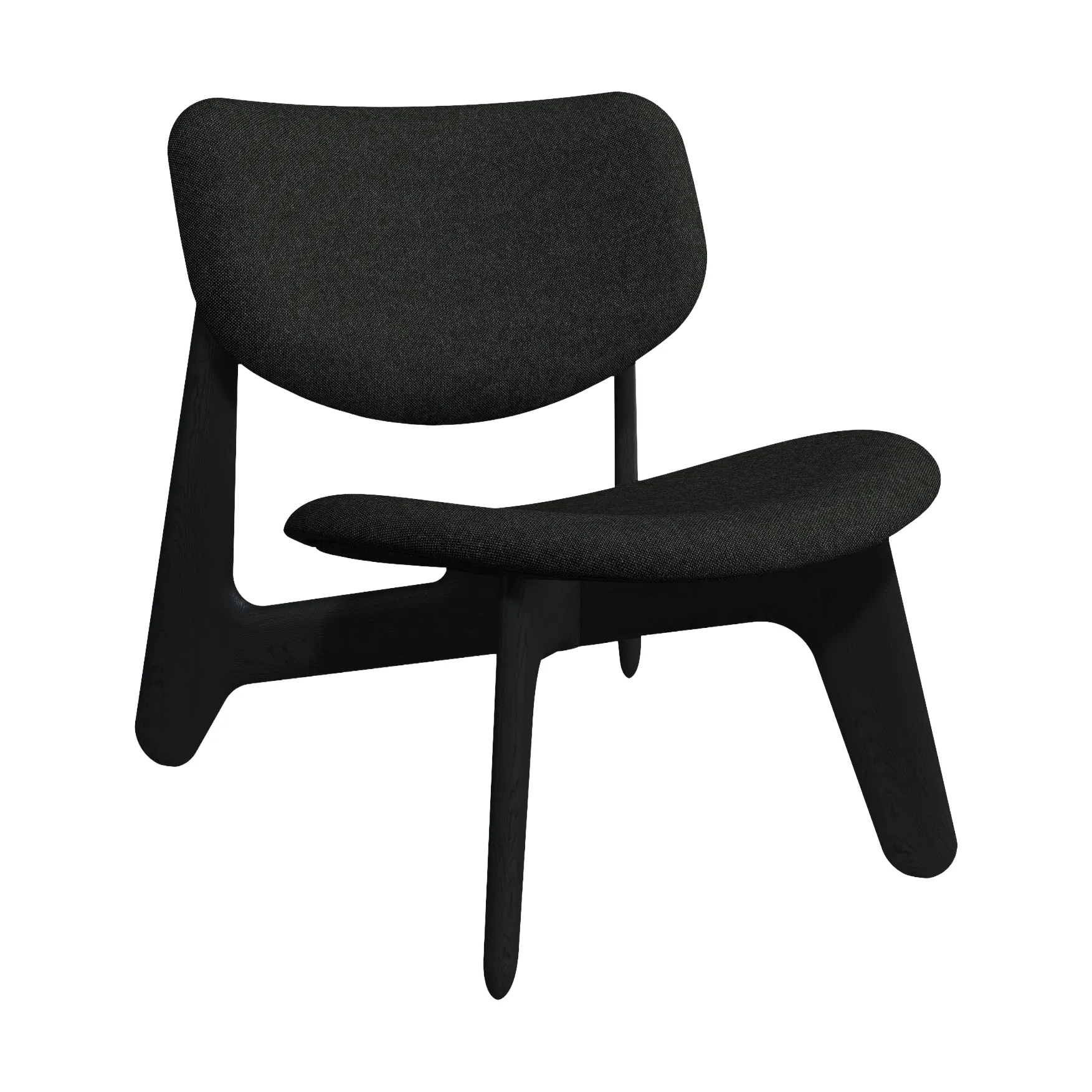 Slab loungestol polstret sete, Natural brushed oak-Hallingdal 0180 CMHR Tom Dixon