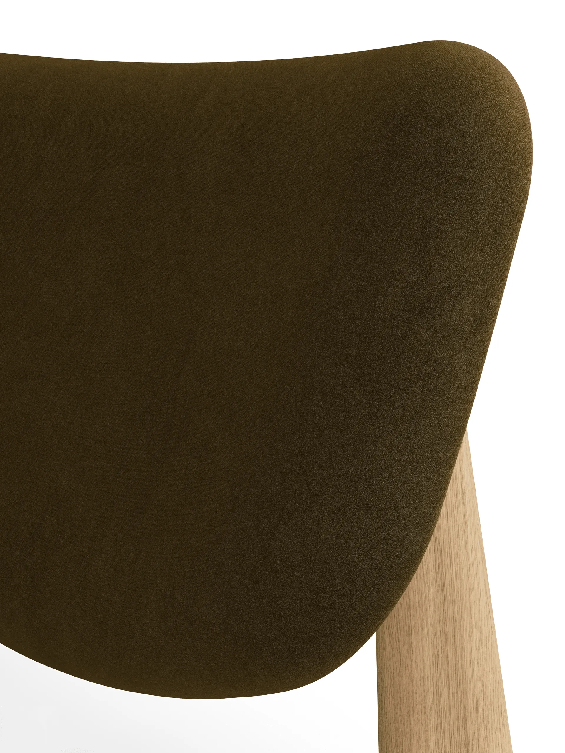 Slab loungestol polstret sete, Natural brushed oak-Royal 0162 CMHR Khaki Tom Dixon