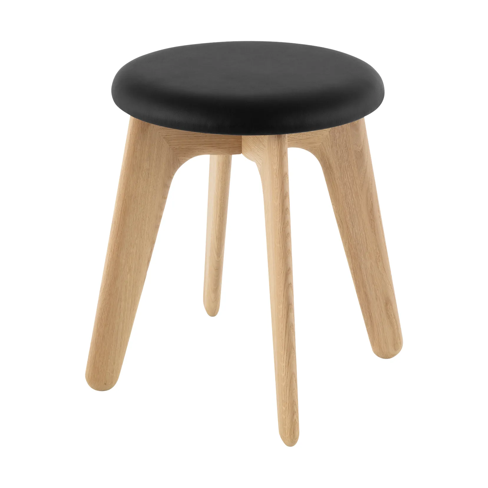 Slab puff 45x55 cm, Natural oak-black leather Tom Dixon