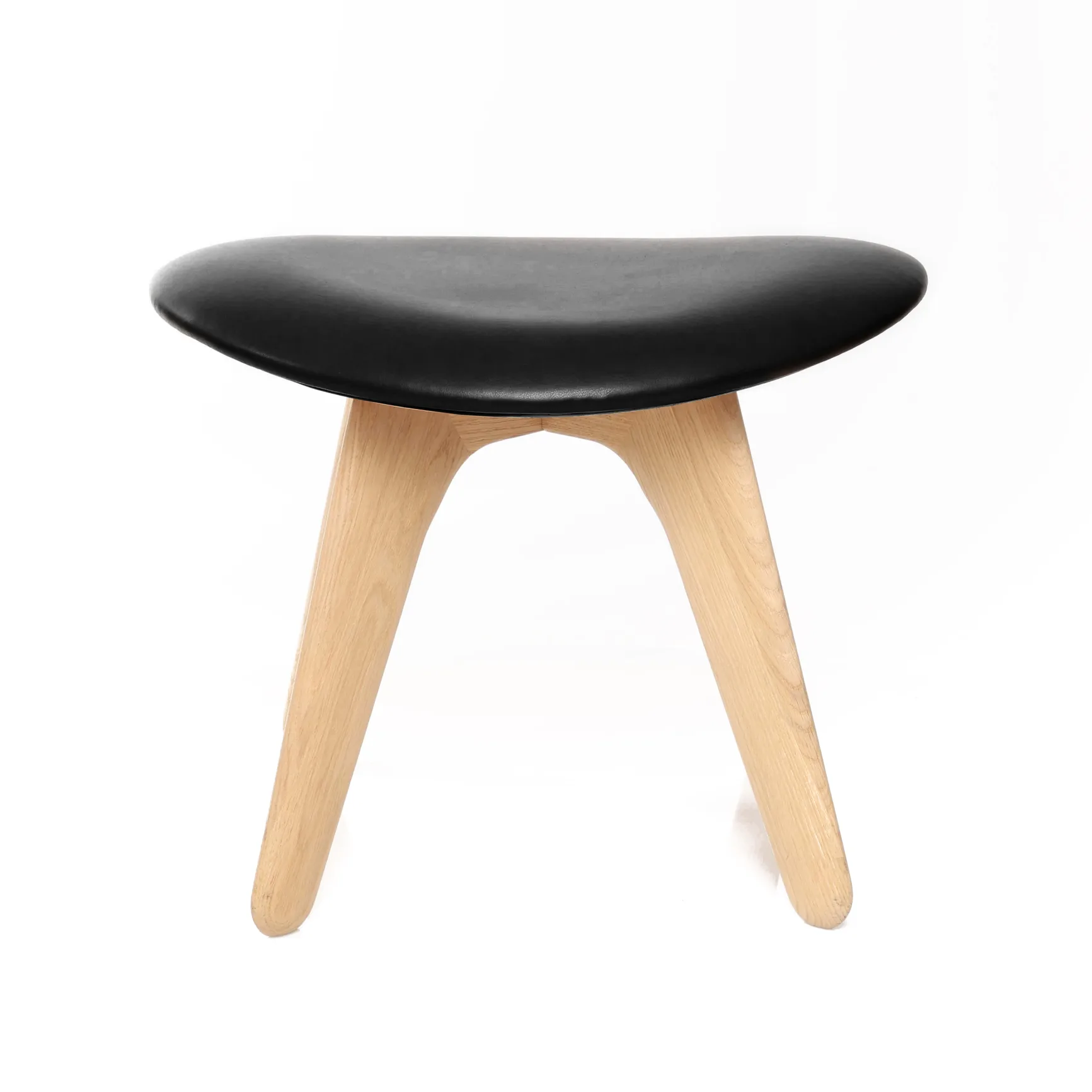 Slab puff 45x55 cm, Natural oak-black leather Tom Dixon