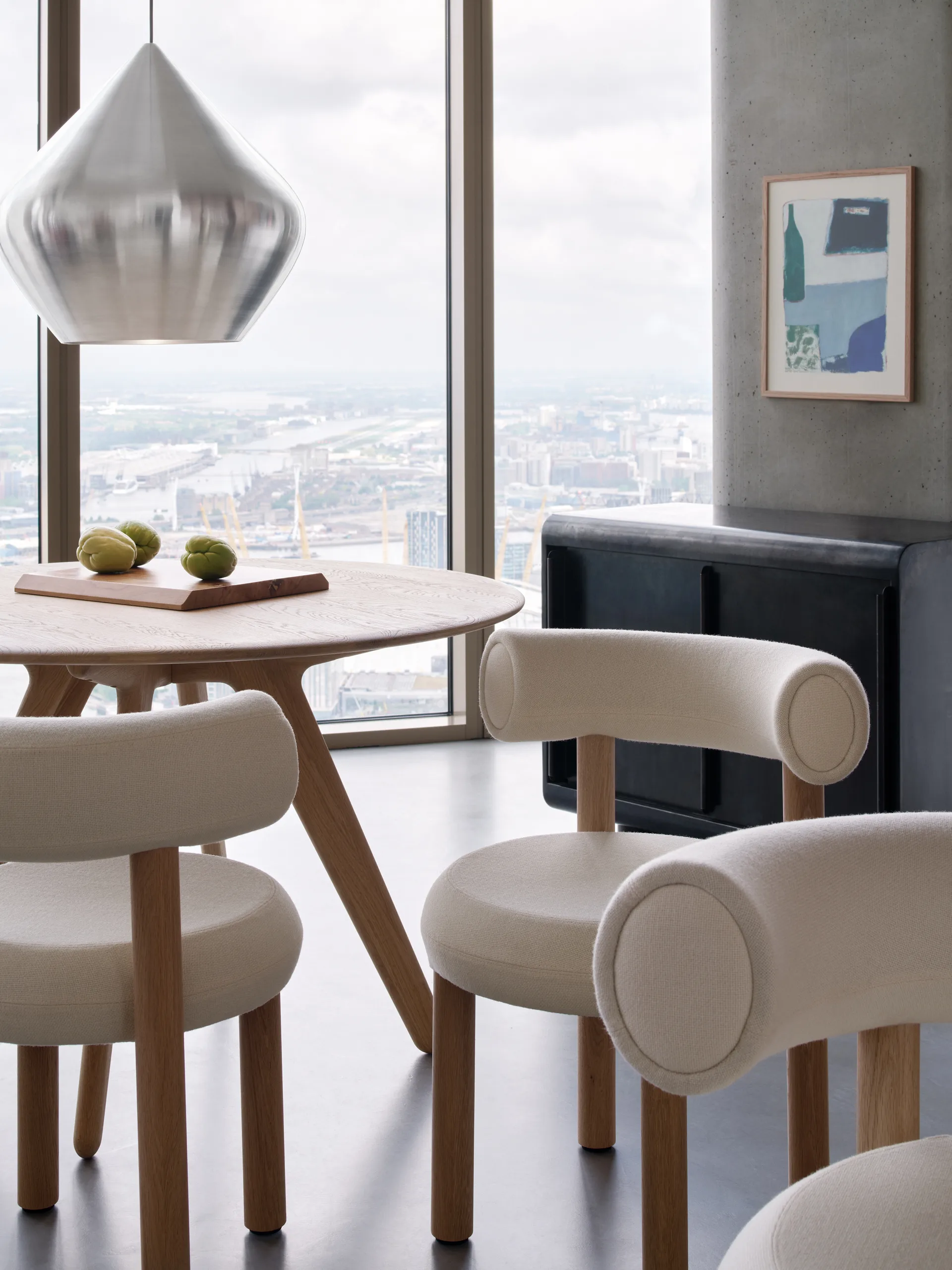 Slab rundt bord large Ø120 cm, Natural Tom Dixon