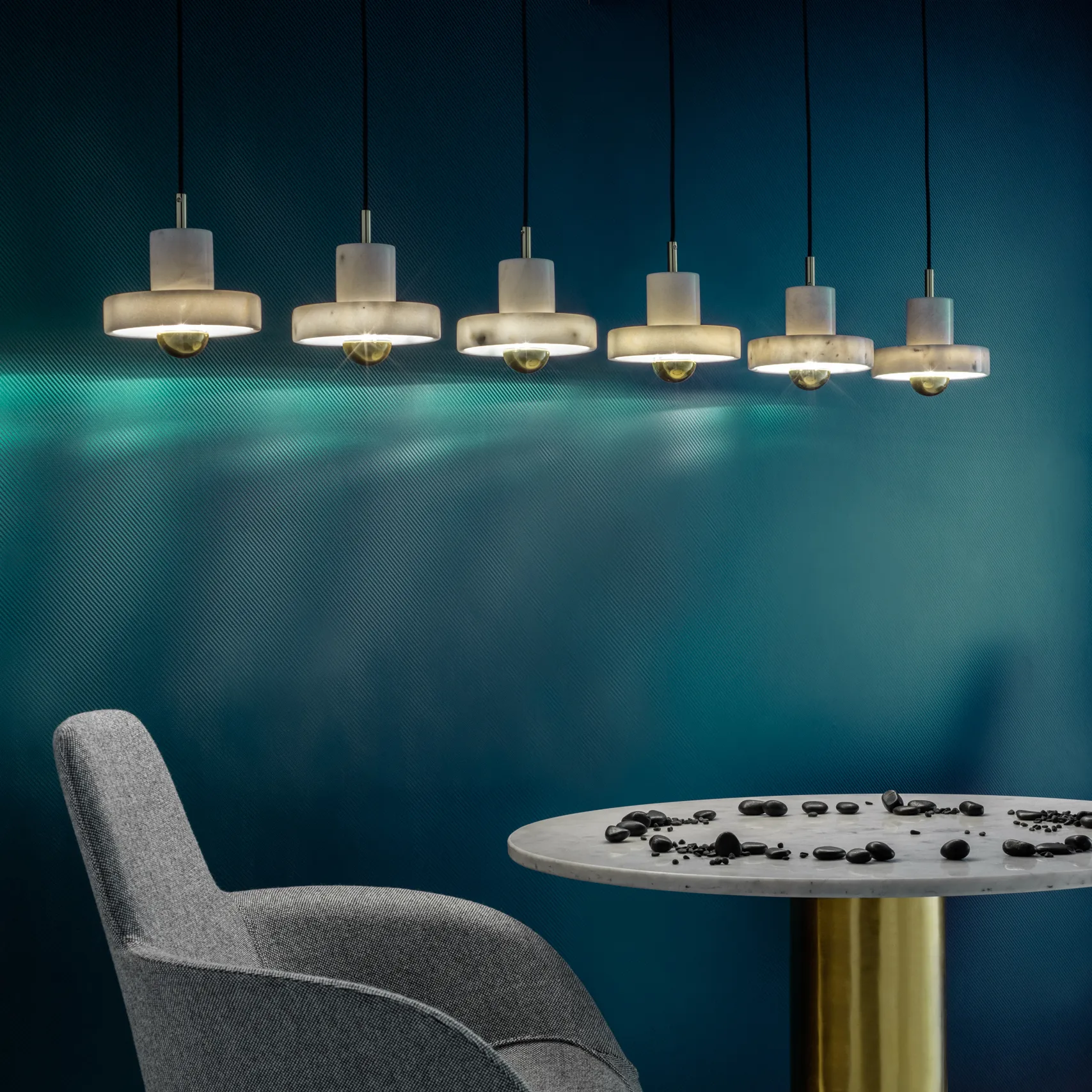 Stone pendel, Hvit marmor Tom Dixon