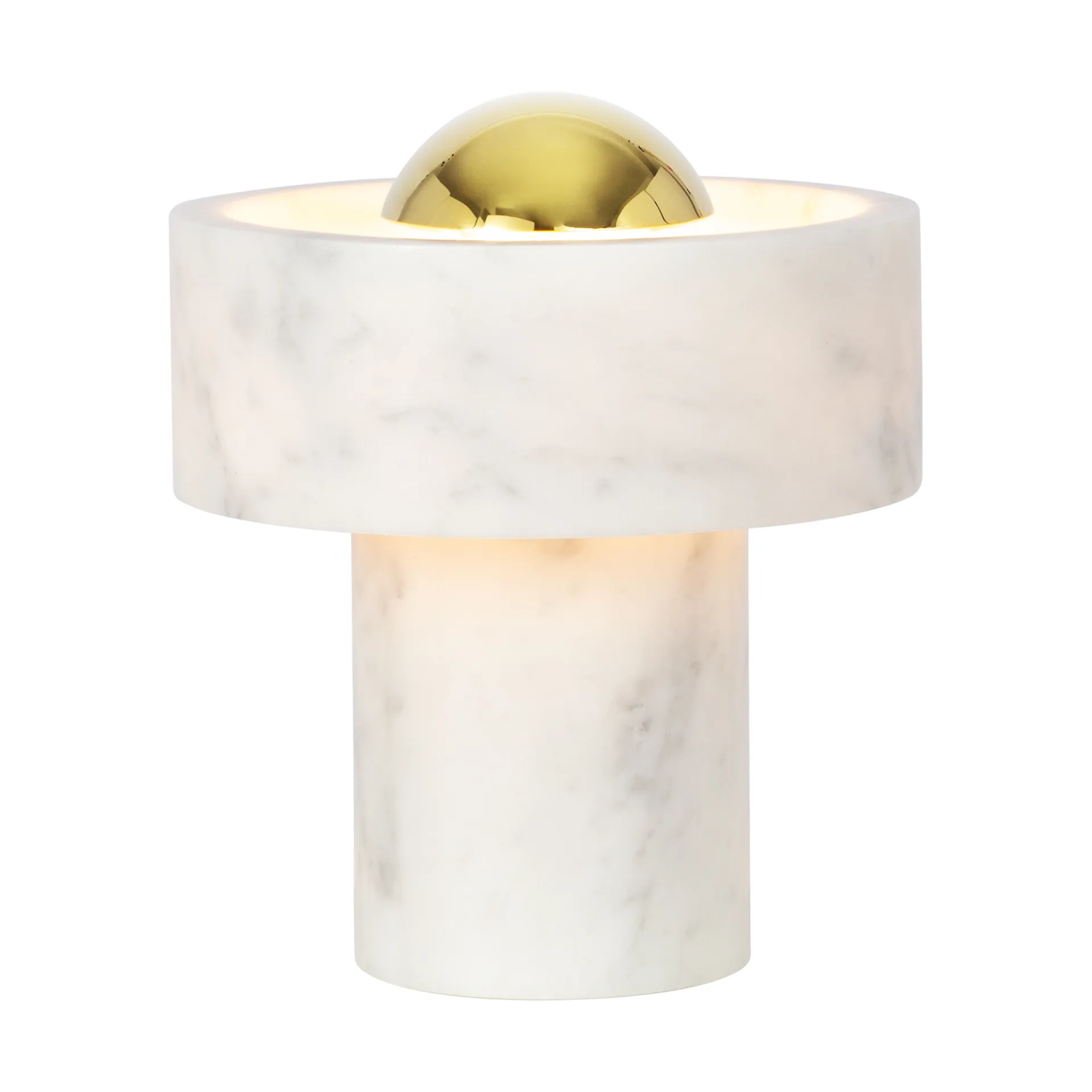 Stone Portable LED bordlampe 28 cm, Marble-gold Tom Dixon