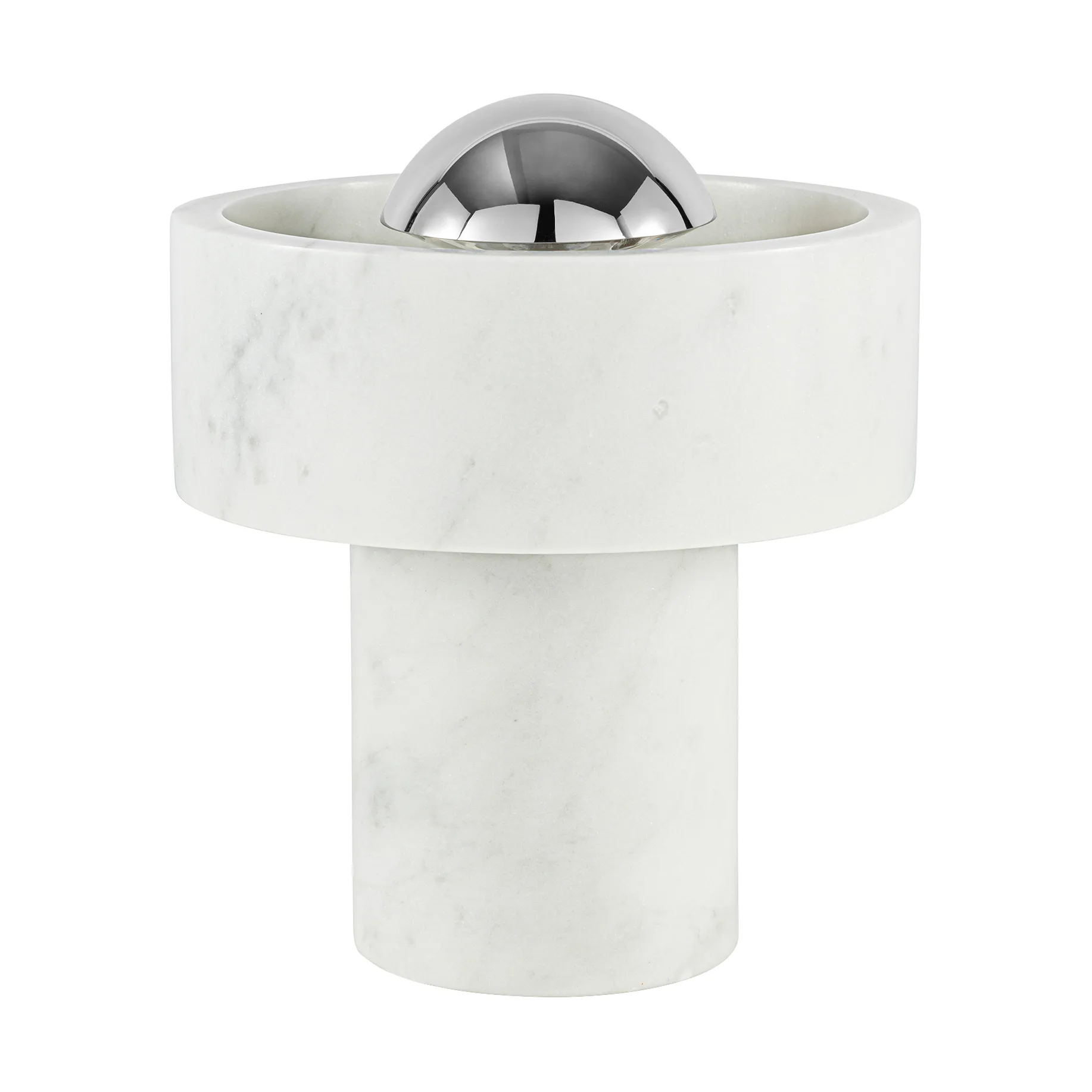 Stone Portable LED bordlampe 28 cm, Marble-silver Tom Dixon