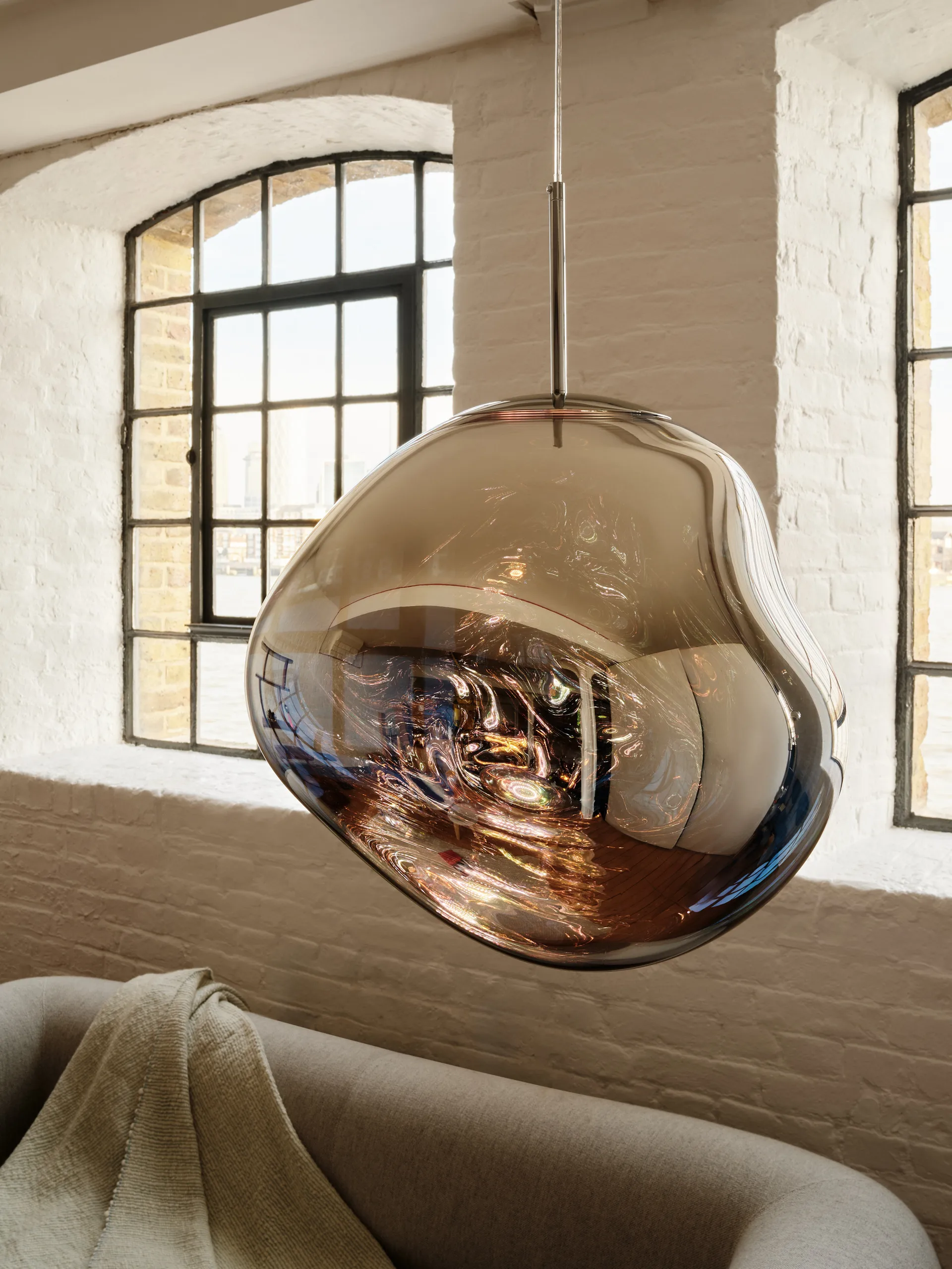 Thread pledd 140x180 cm, Blue & White Tom Dixon