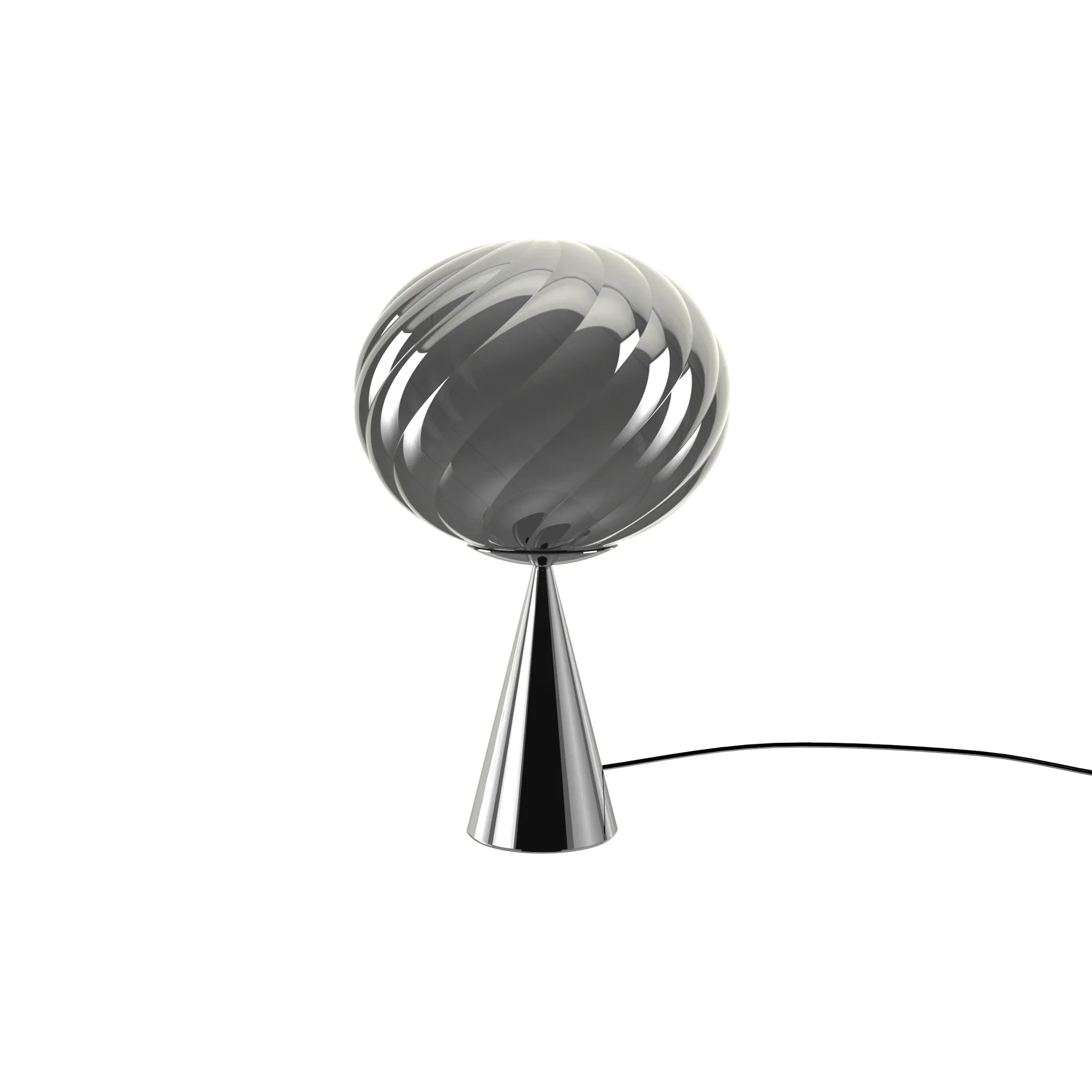 Whirl cone fat bordlampe, Silver-black Tom Dixon