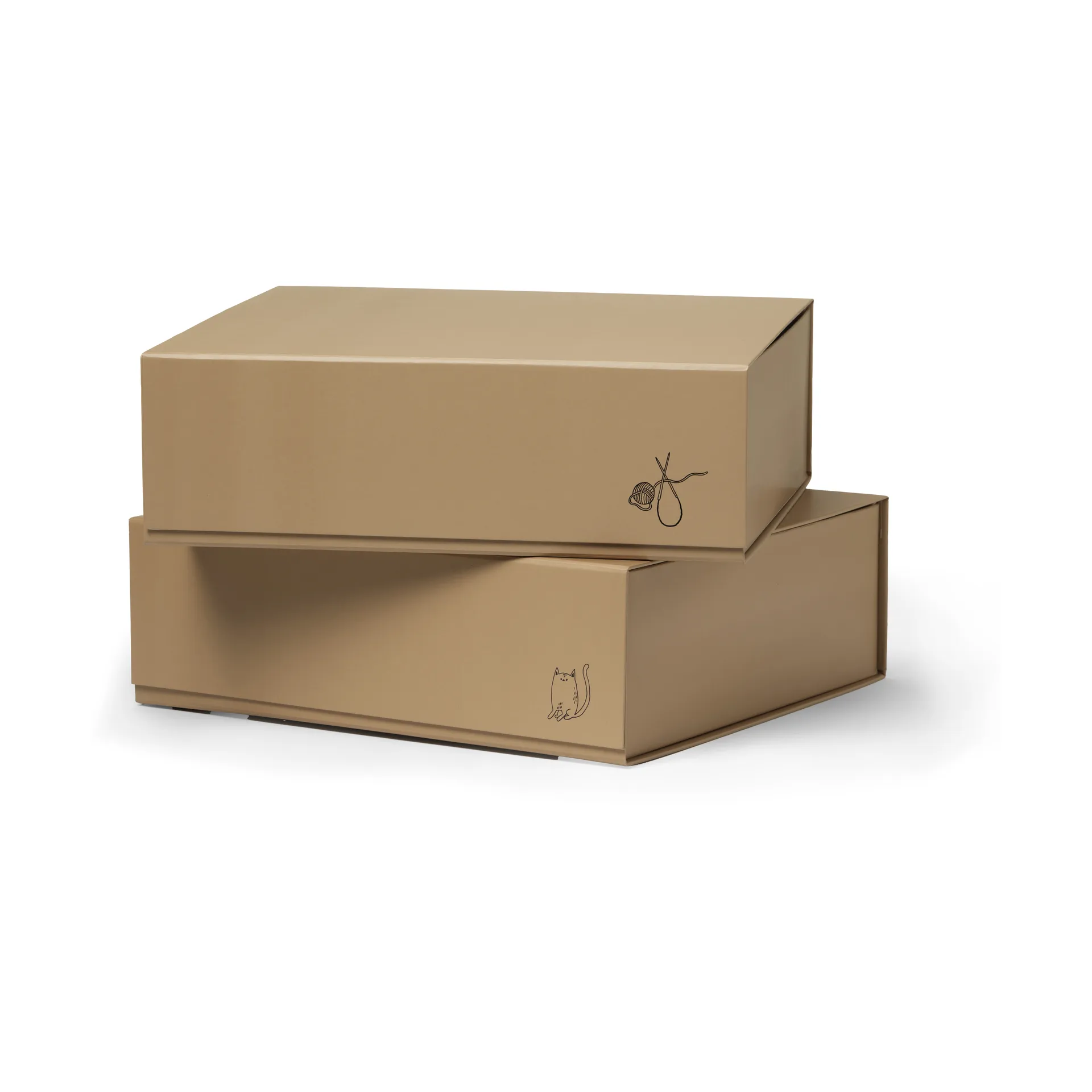 Pac box oppbevaringsboks, TÔNN x MAJASBOK Mocca, 32,5x10,5x30 cm, 2-pakning TÔNN furniture