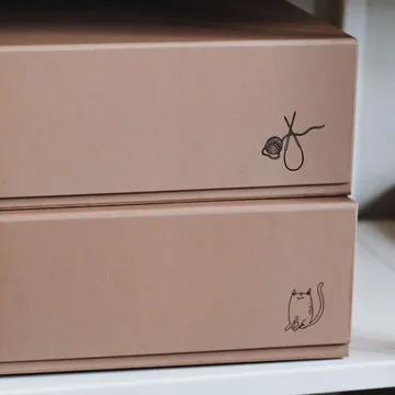 Pac box oppbevaringsboks - TÔNN x MAJASBOK Mocca, 32,5x10,5x30 cm, 2-pakning - TÔNN furniture