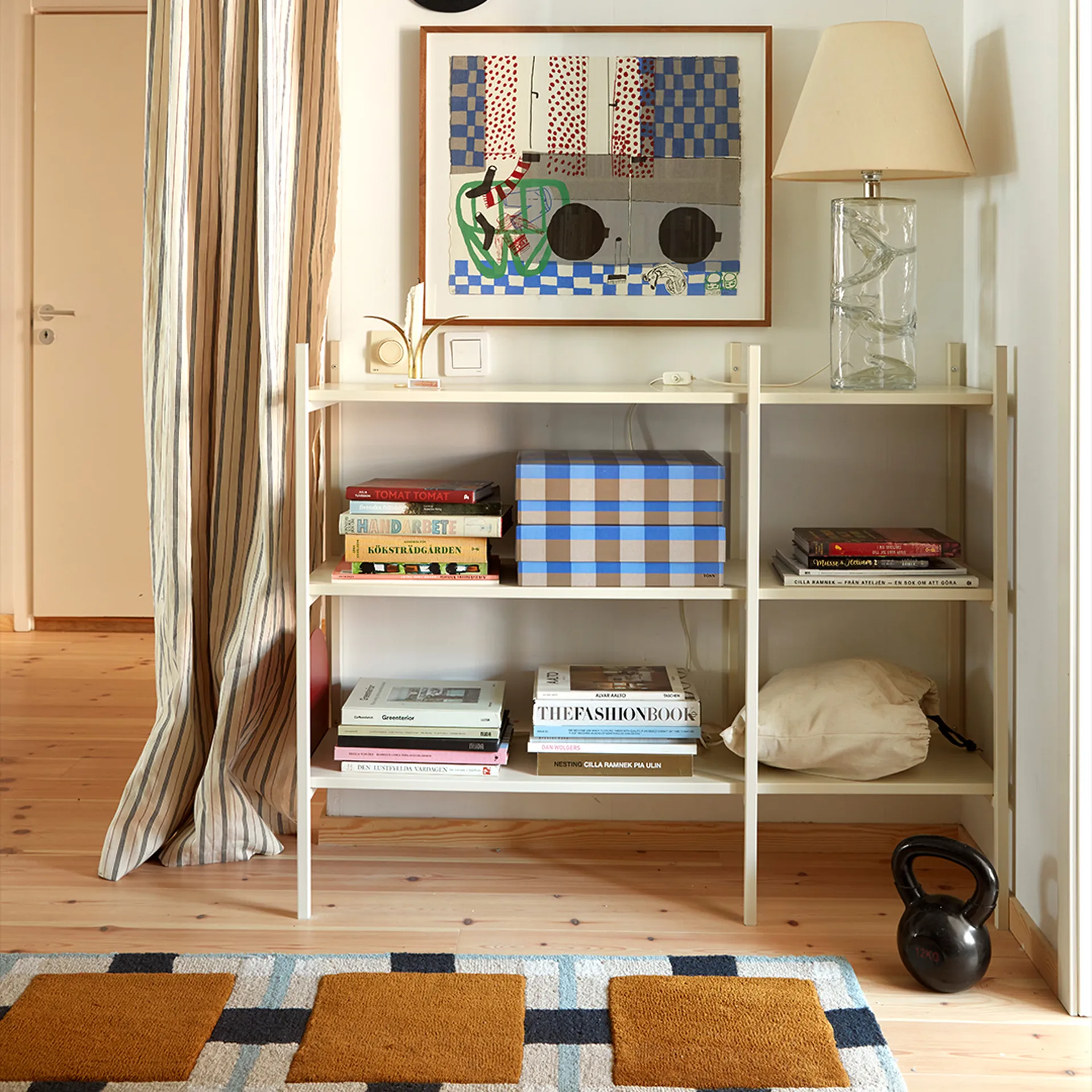 Portal bokhylle small, Off white, 123 cm,  TÔNN furniture