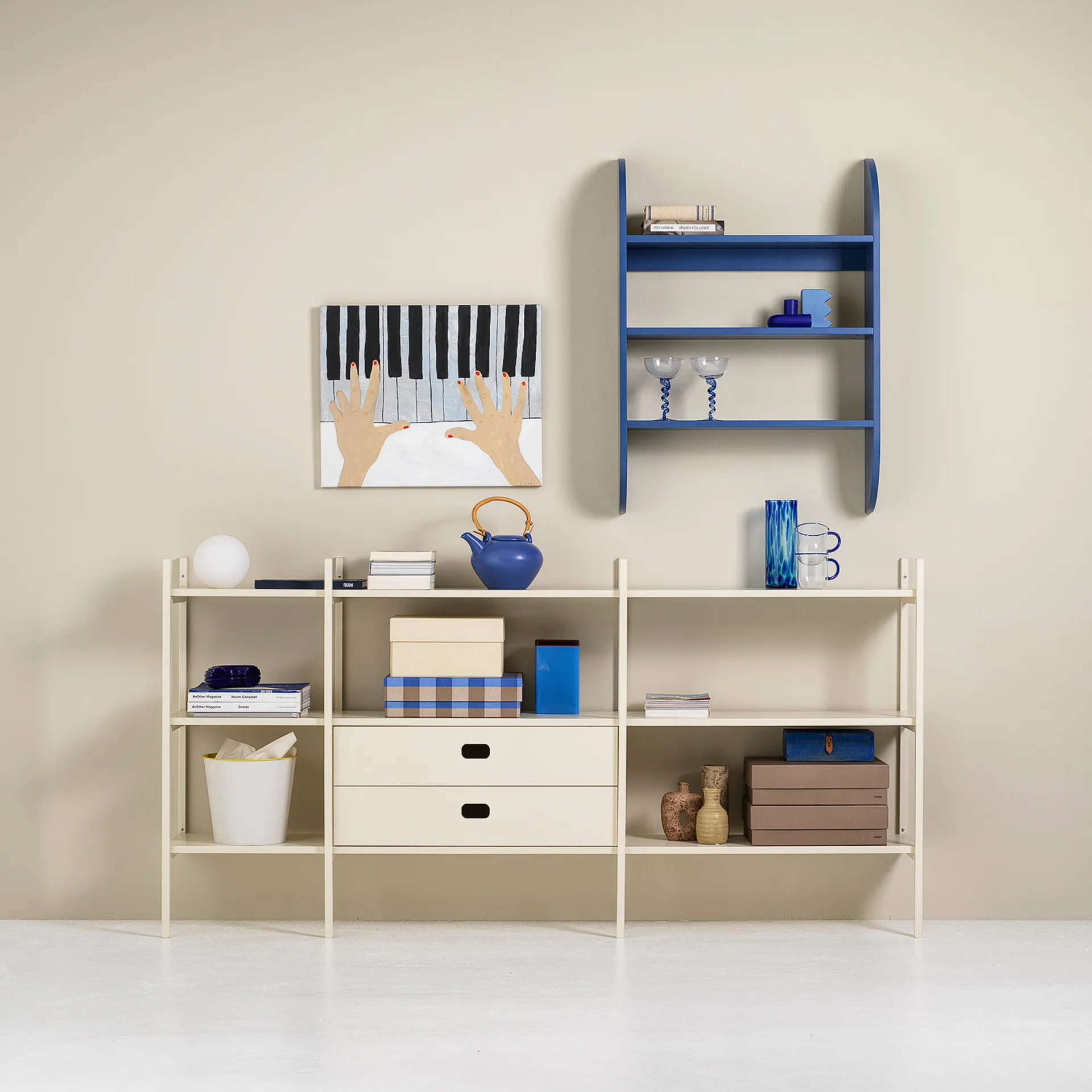 Portal bokhylle small, Off white, 201 cm,  TÔNN furniture