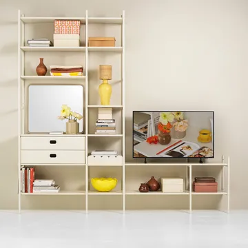 Portal TV-hylle, Off white, 244 cm - TÔNN furniture