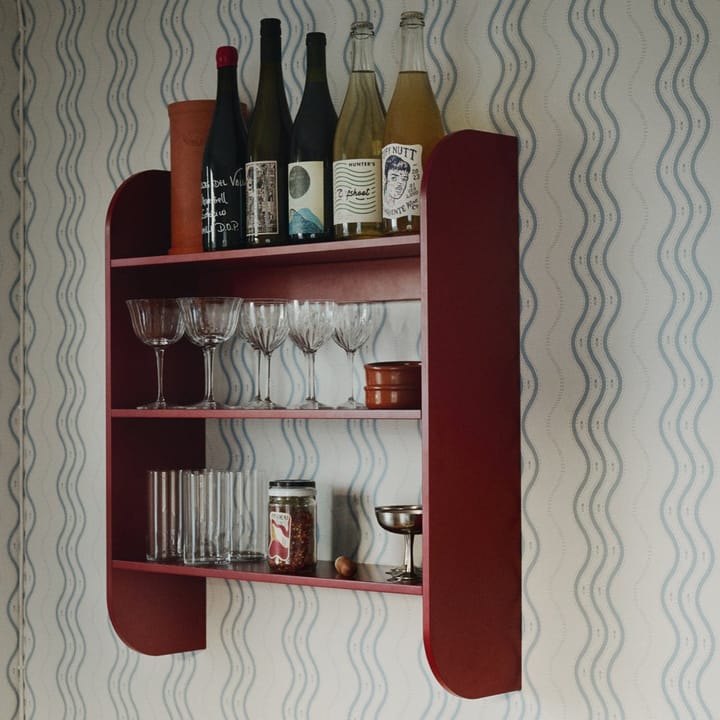 Strapats vegghylle 62x73,6 cm, Burgundy TÔNN furniture