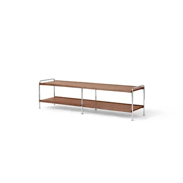 Alima NDS4 konsollhylle - Lakkert valnøtt-krom, 162x42x38 cm - &Tradition