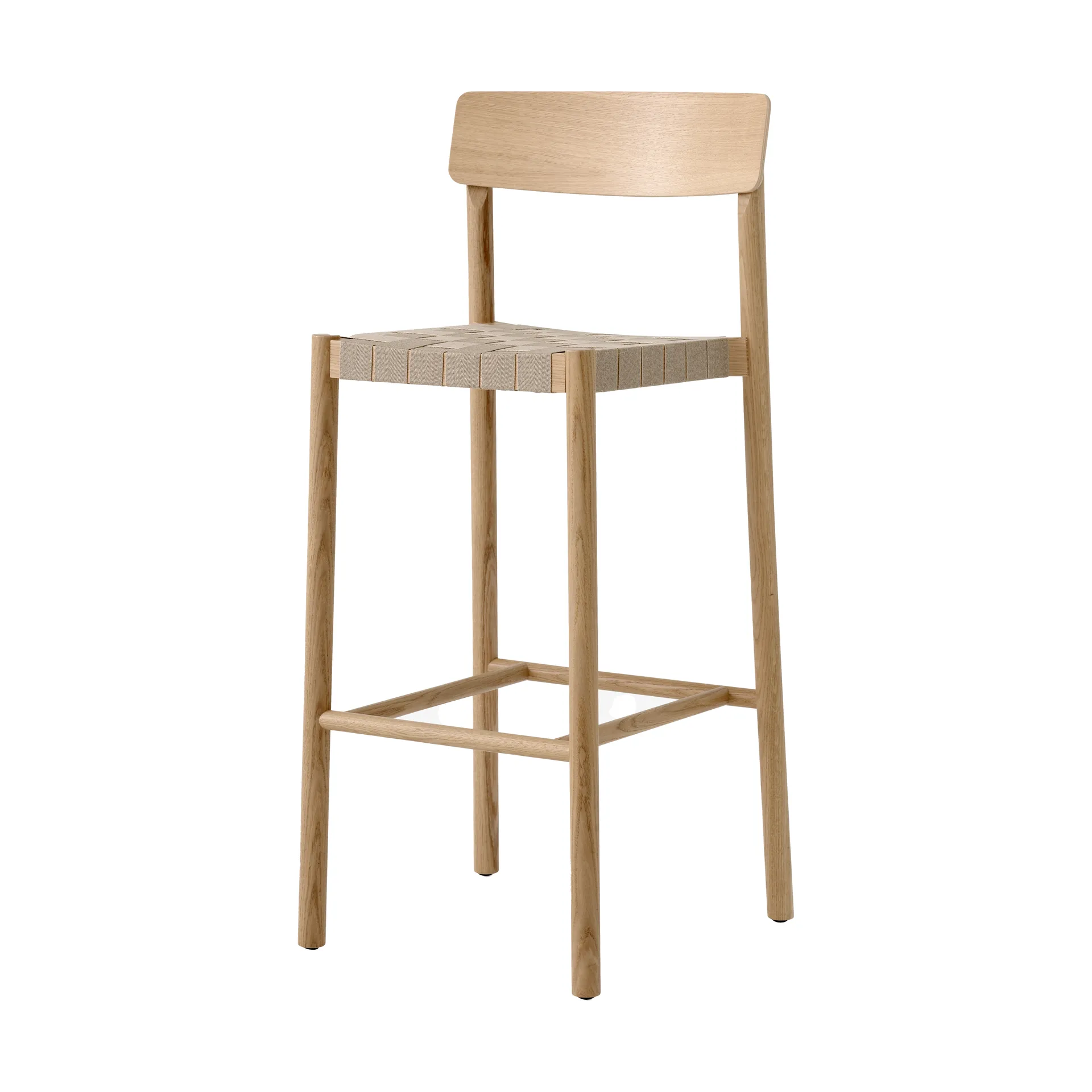 Betty TK15 Bar Chair barkrakk 75 cm, Lakkert eik-naturfarget lin &Tradition