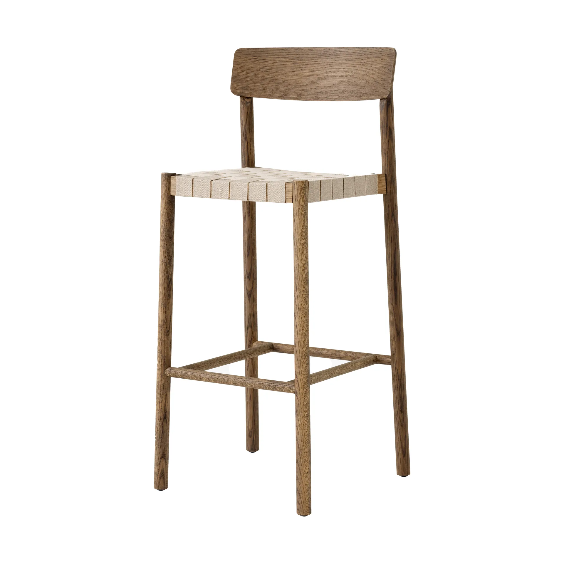 Betty TK15 Bar Chair barkrakk 75 cm, Røkt eik-naturfarget lin &Tradition